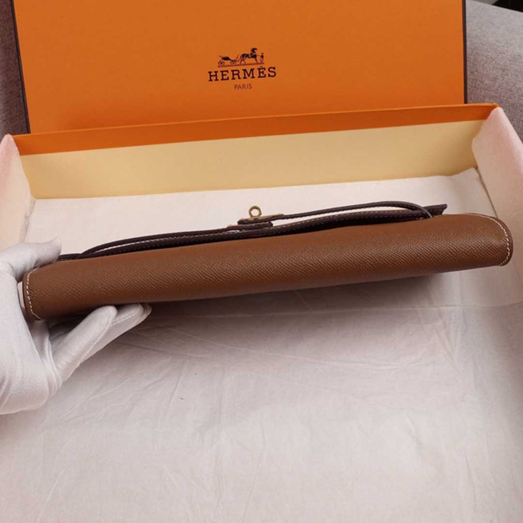 Replica Hermes Aaa-Kelly Cut Pochette Black/Brown/Blue1:1High-quality replica