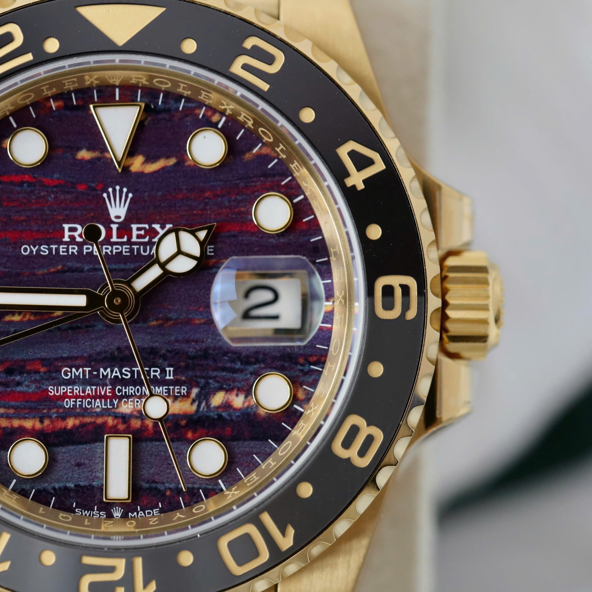 Rolex GMT-Master II 126718GRNR Replica Watch Tiger Eye Stone Dial THB Factory 40mm - Top club