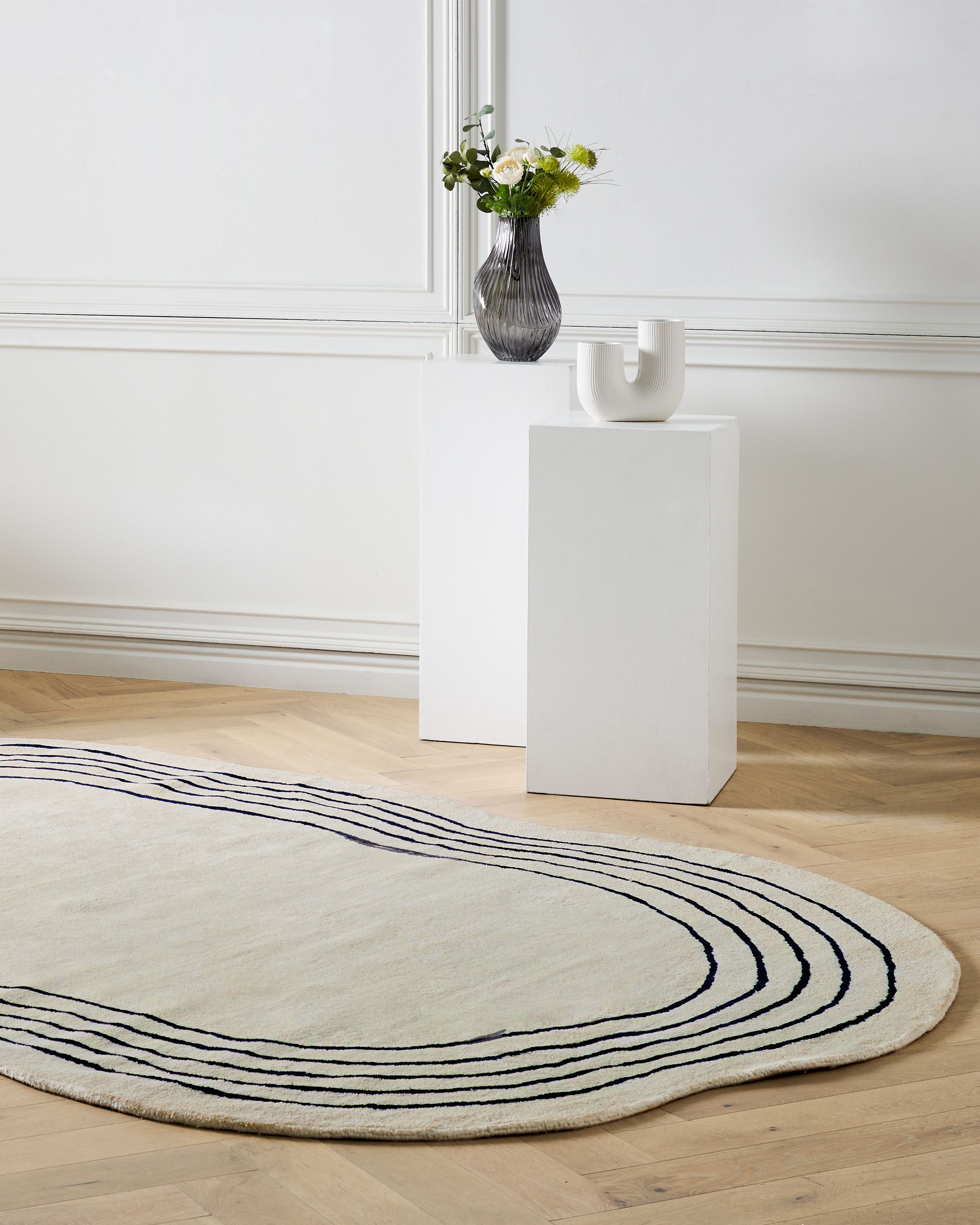 Rug RAMZAN Beige 200 x 300 cm Viscose