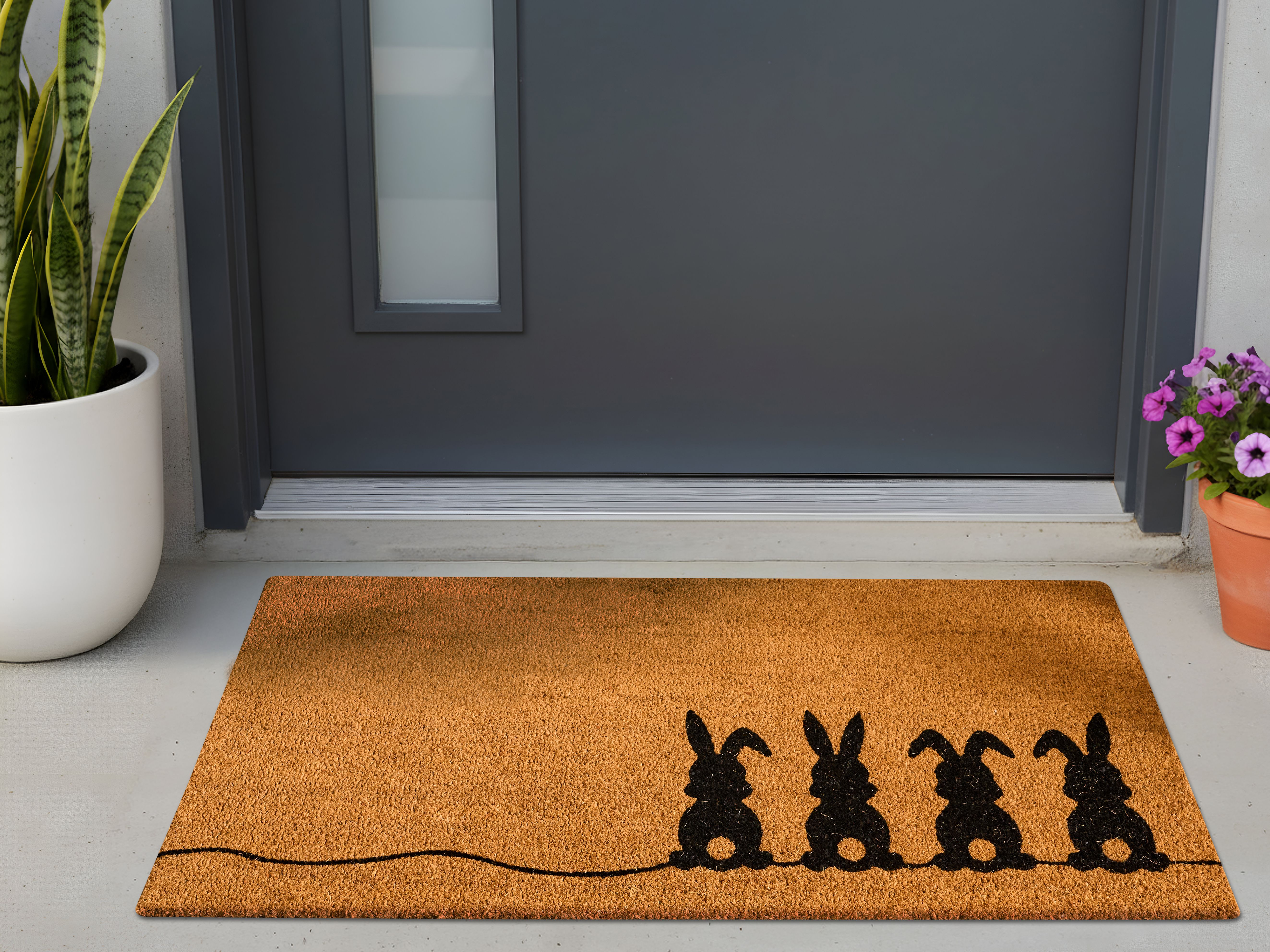 Doormat PULIAN Natural 55 x 120 cm Rabbit Coir