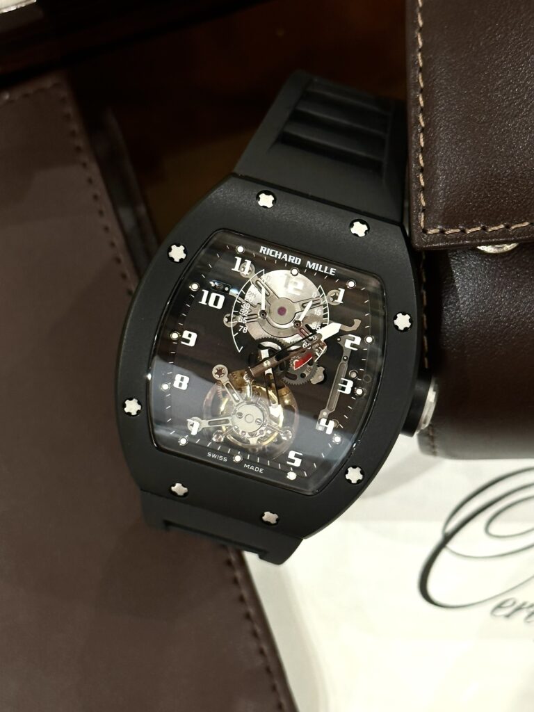 Richard Mille Replica 11 Watch RM001 Tourbillon Black Ceramic Highest Quality 42mm - Elite Watch Atelier