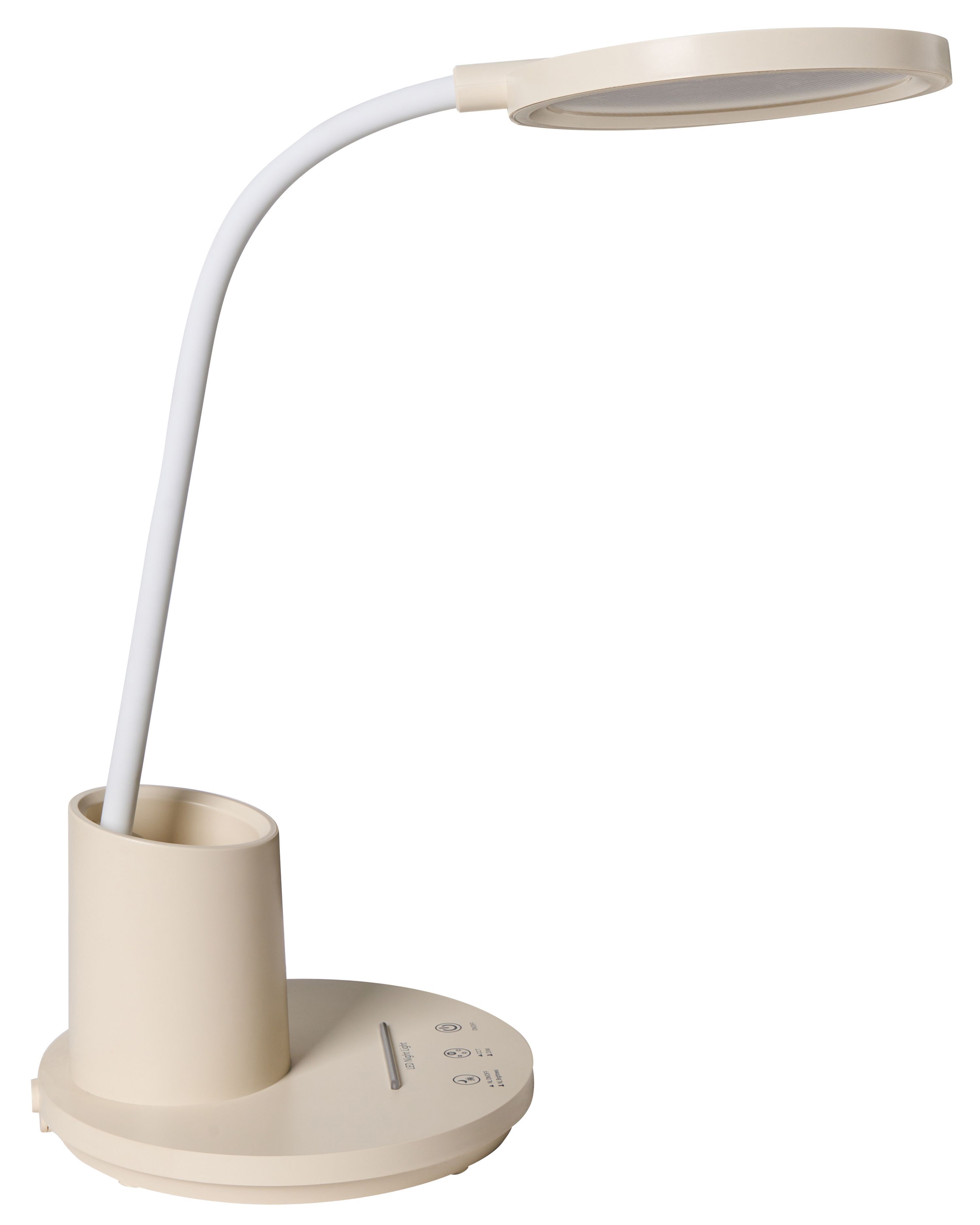 LED Desk Lamp VELA with Dimmer Light Beige