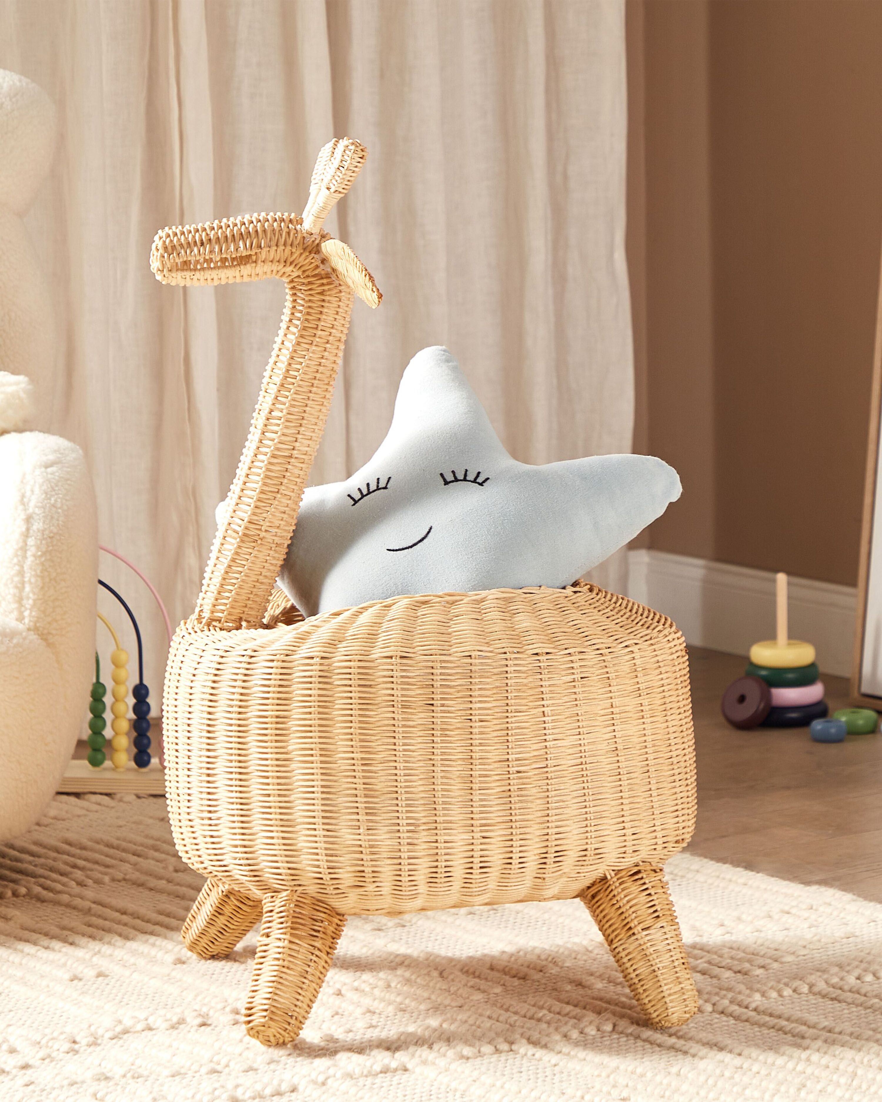 Kids Basket Giraffe HAINAN Rattan Natural