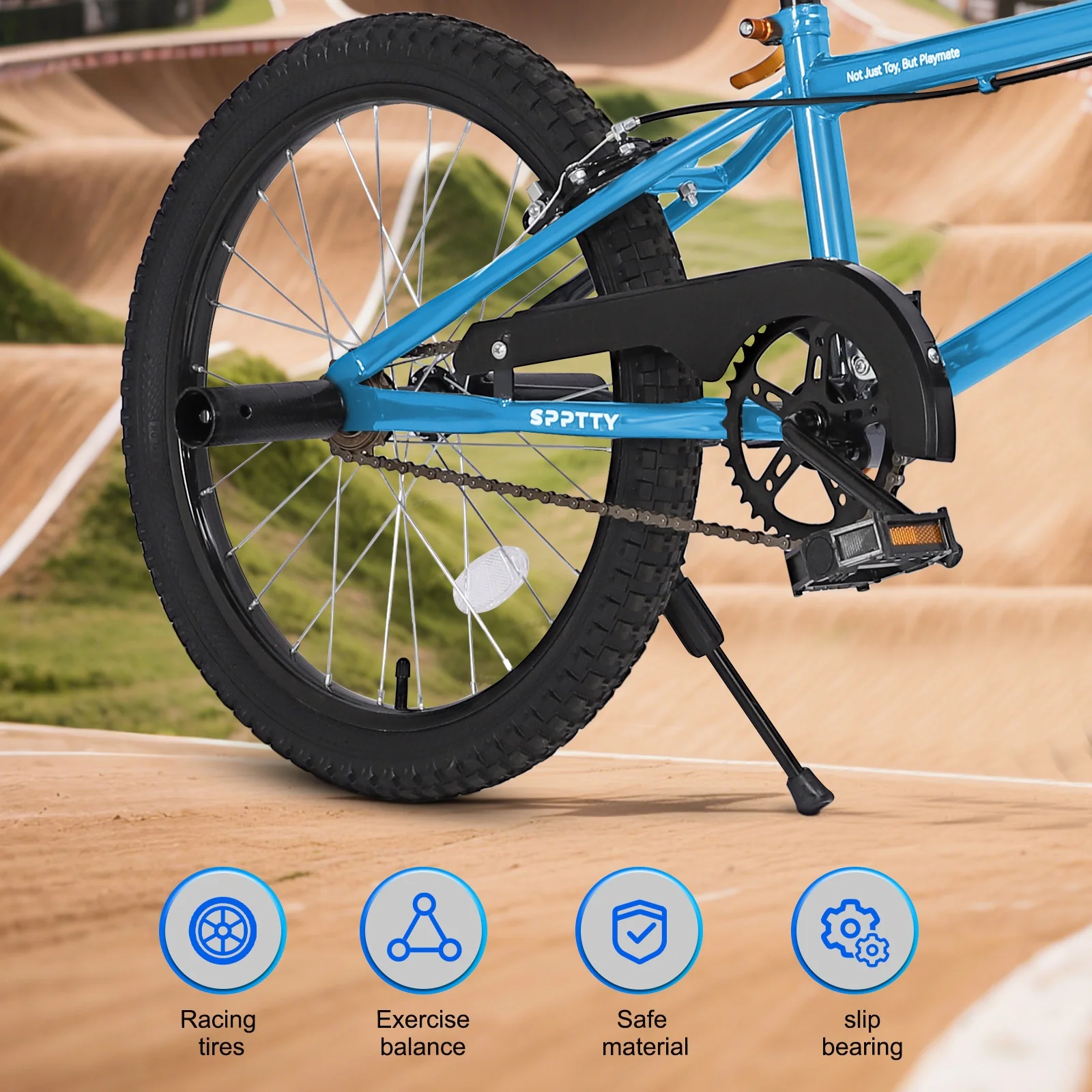 SPPTTY 20" Freestyle BMX Bike with 4 Pegs,Kids Bicycle for Teen Beginner, Age 7-14 Years,Multicolor - Image 23