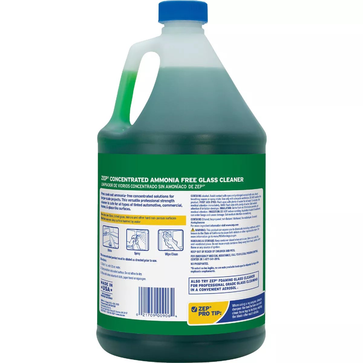 Zep Commercial 1 Gal. Ammonia-Free Glass Cleaner Concentrate