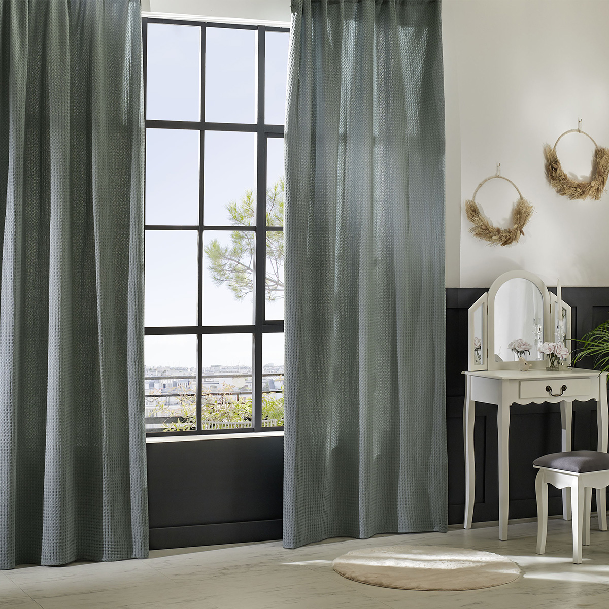 "Widdy" curtain Celadon green, 130x260 cm