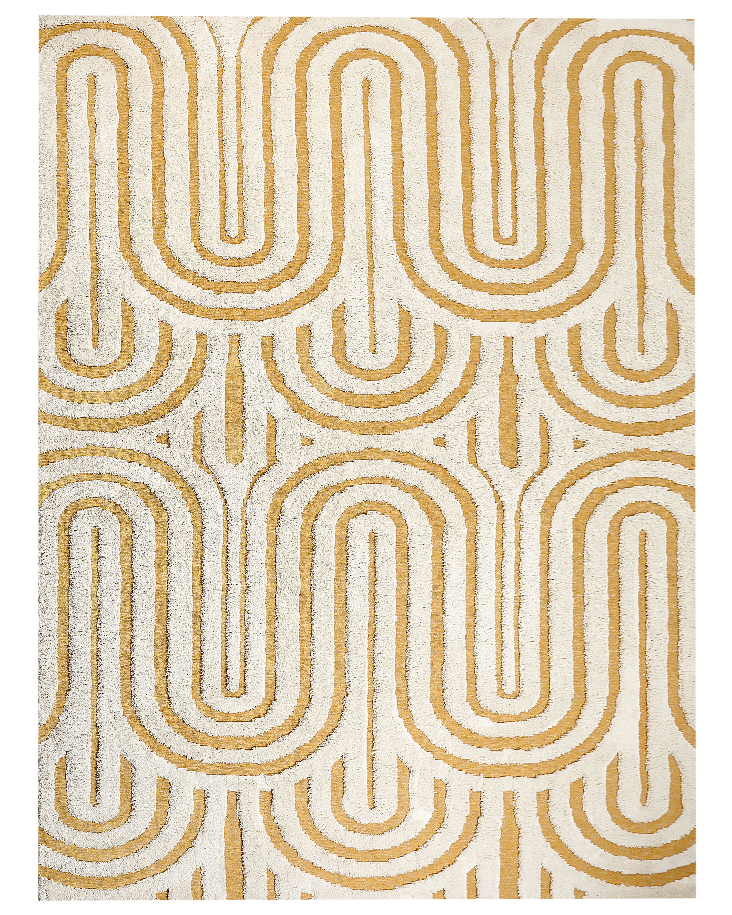 Rug PERAI Yellow 300 x 400 cm Cotton