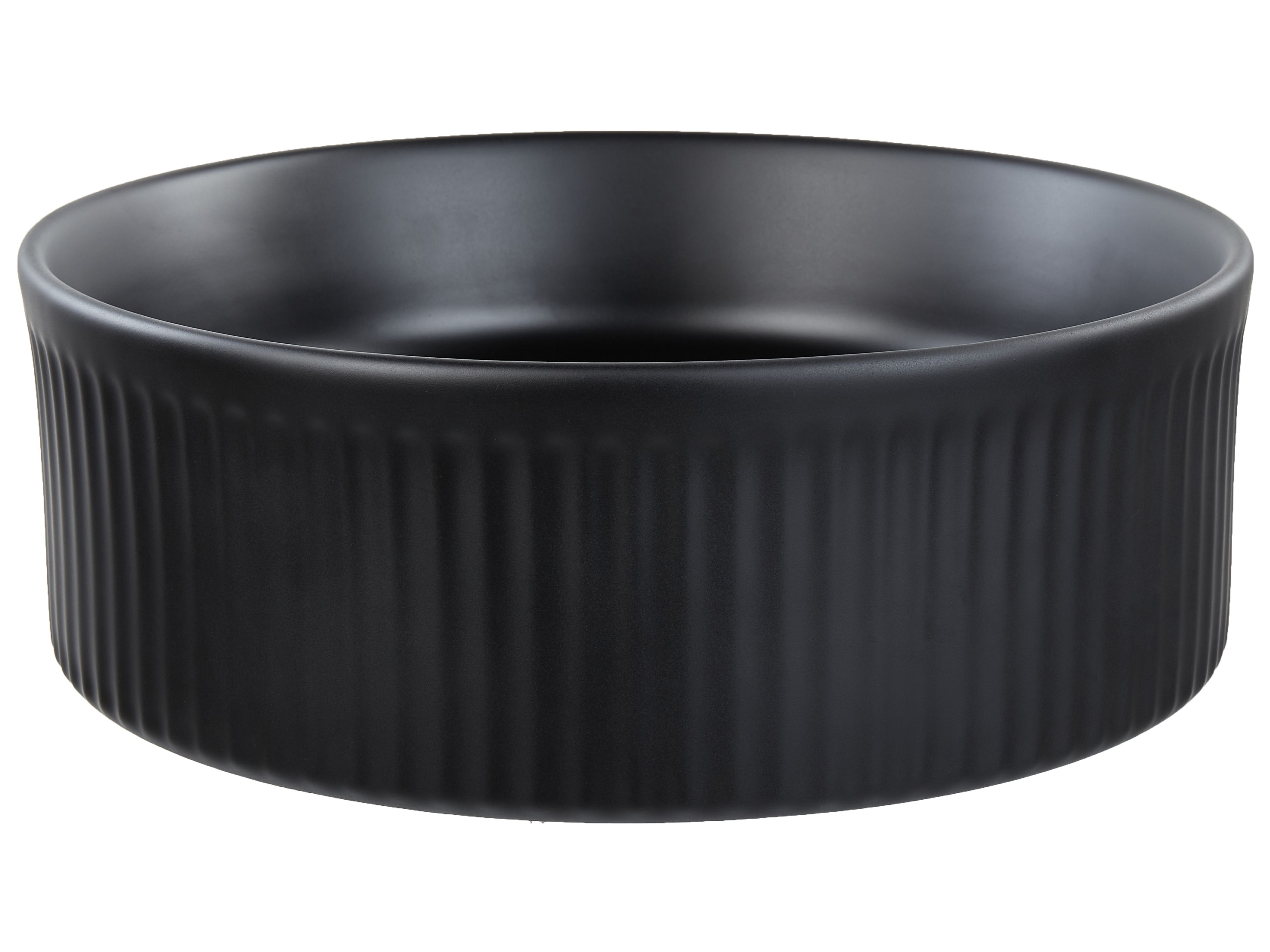 Countertop Basin GELDO ⌀ 370 mm Ceramic Black