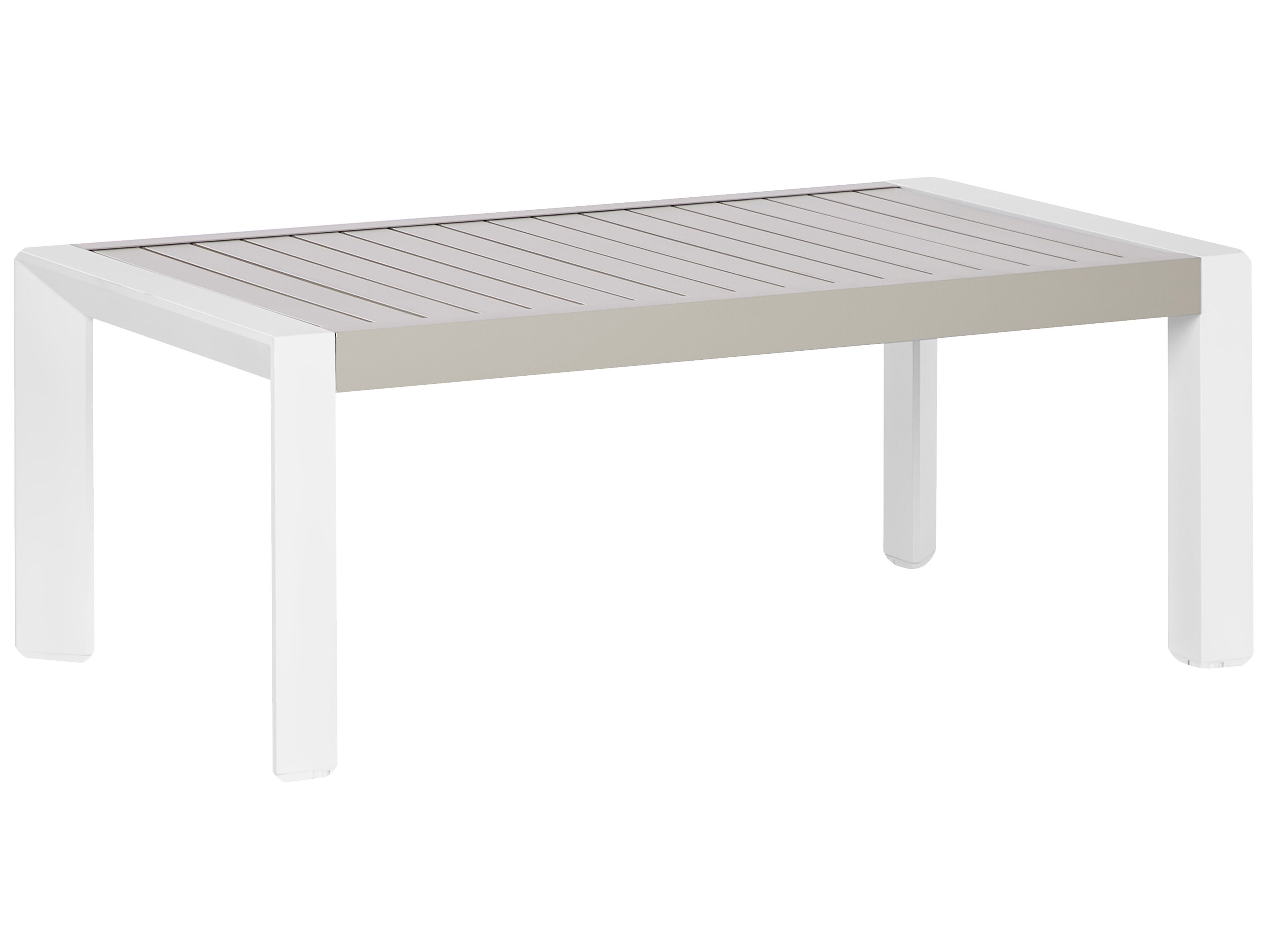 Garden Dining Table CASTELLA 120 cm 70 cm Metal Taupe