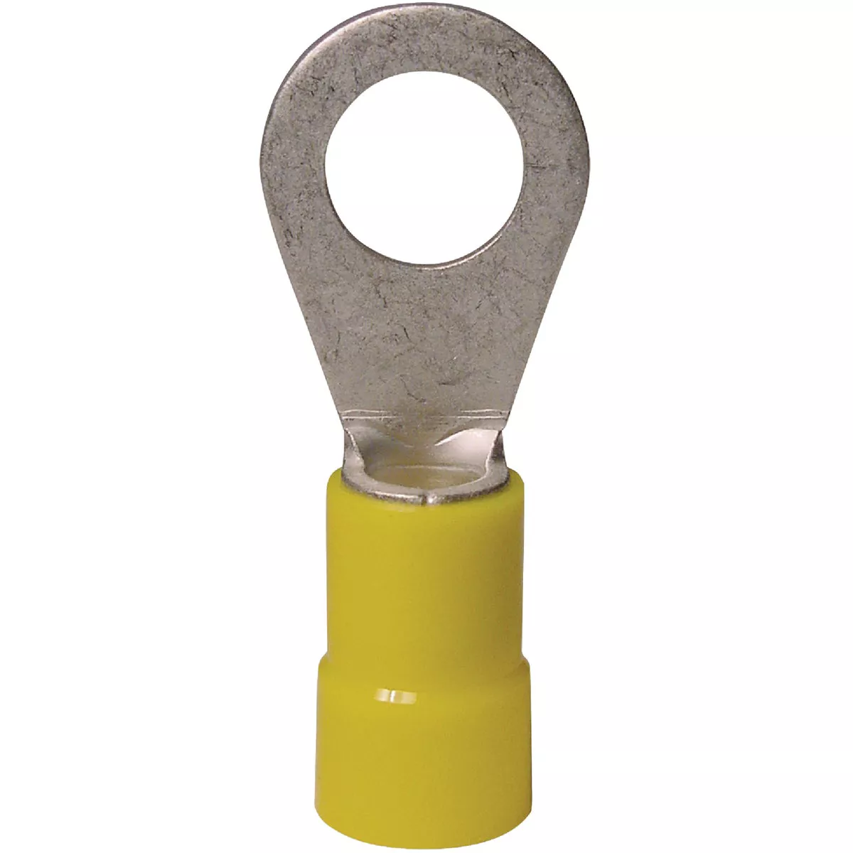 Gardner Bender 12 to 10 AWG #12 to 1/4 In. Stud Size Yellow Vinyl-Insulated Barrel Ring Terminal (14-Pack)