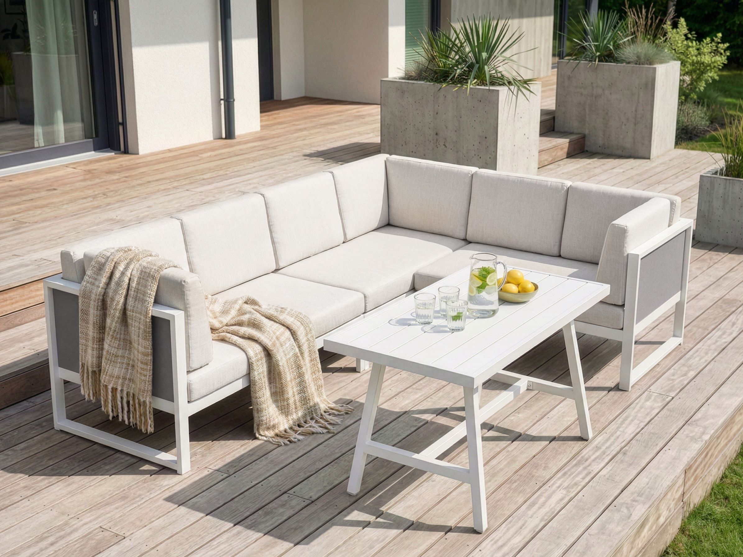 Outdoor Cushion Cover Set CASTELLA Off-White