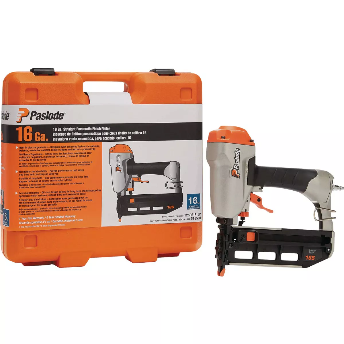 Paslode 16-Gauge 2-1/2 In. Straight Pneumatic Finish Nailer