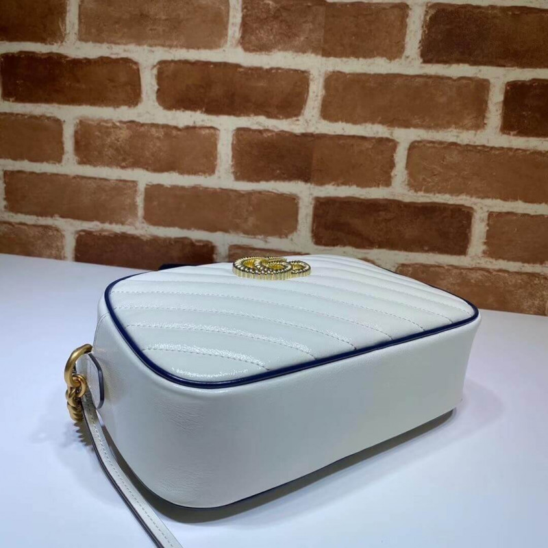 Replica Gucci Gg Marmont Small Shoulder Bag 447632 White1:1High-quality replica