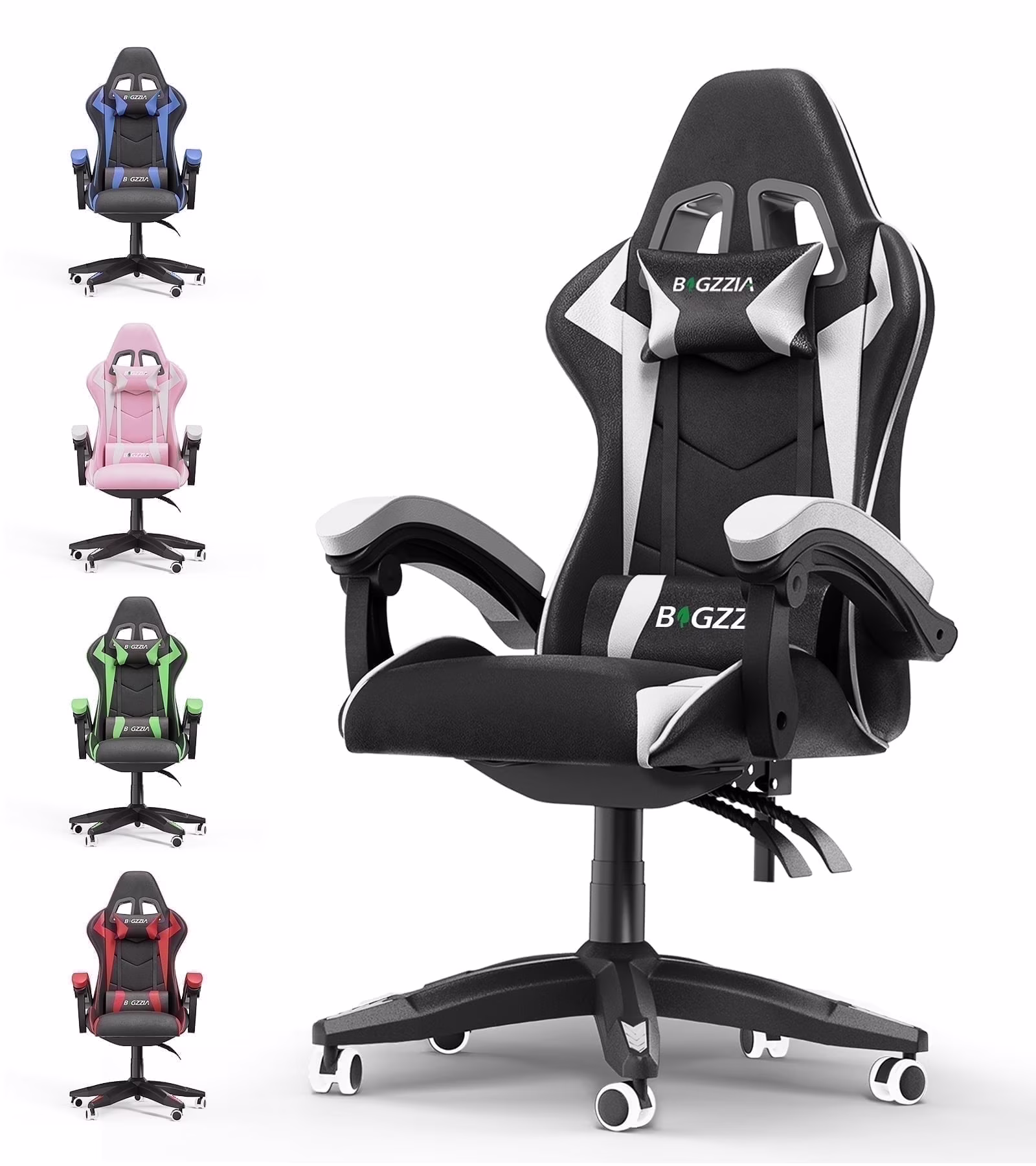 Bigzzia Gaming Chair with Footrest, Gaming Chair for Adult with Headrest and Lumbar Support,Red - Image 5