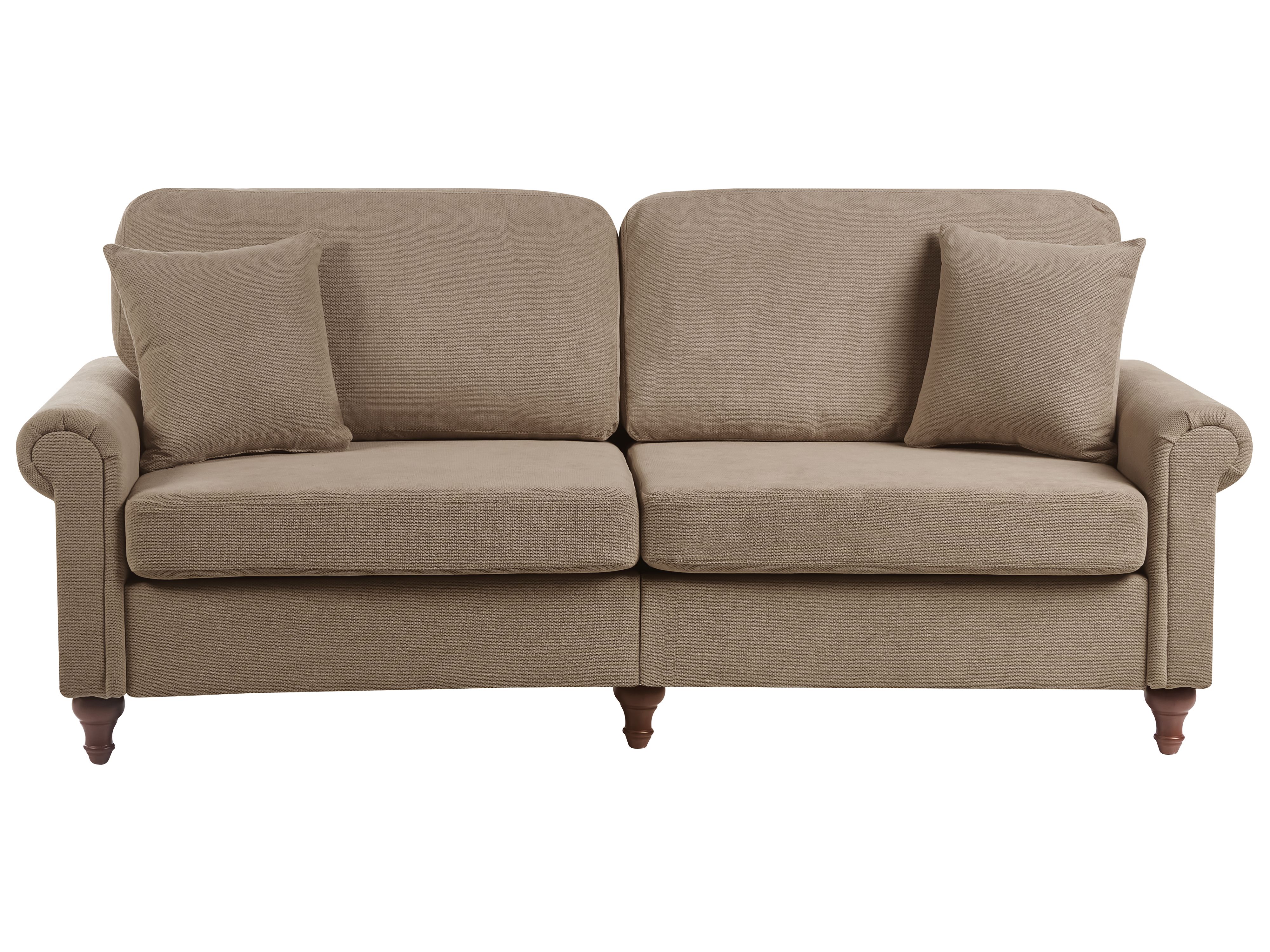 Sofa 3 Seater GINNERUP Fabric Brown