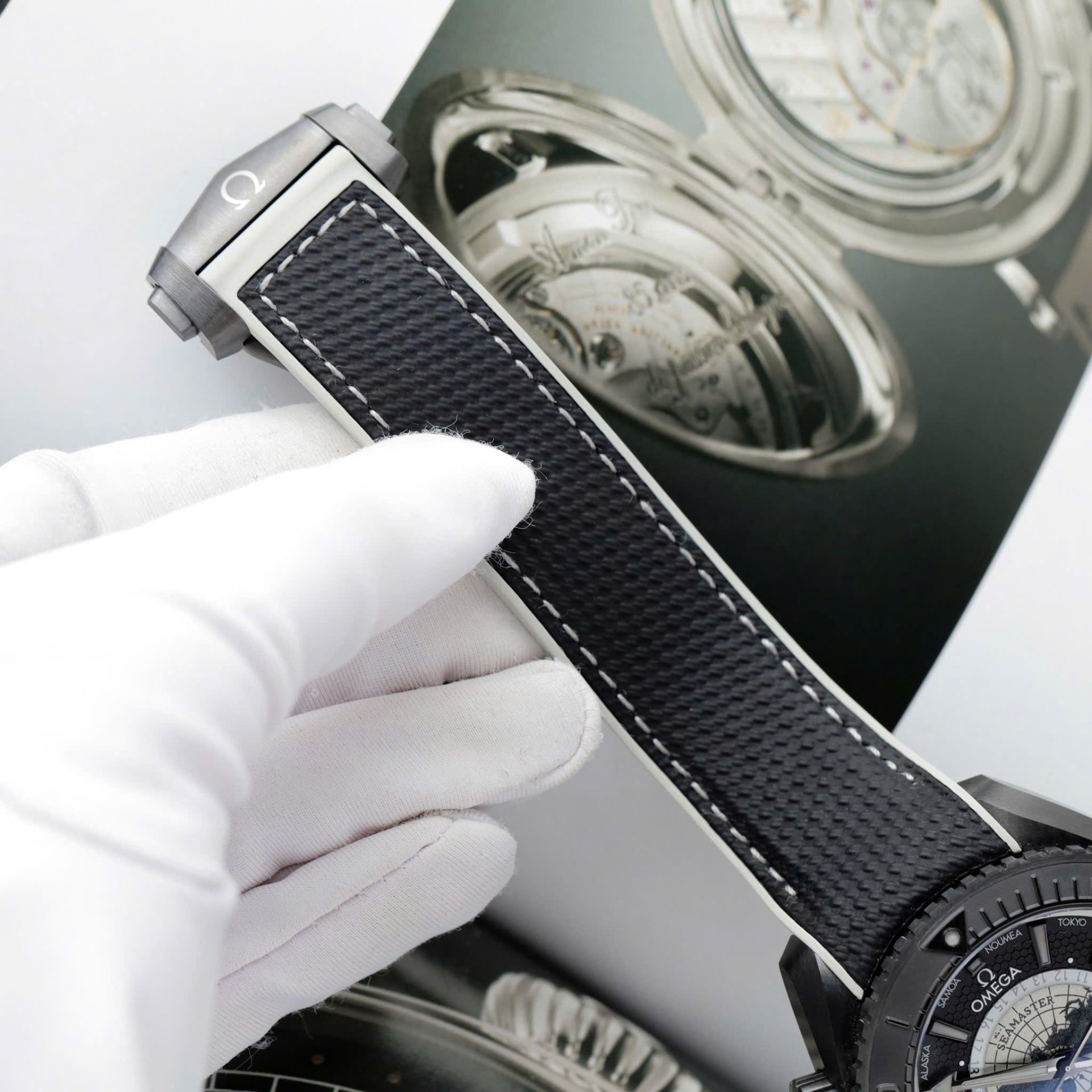 Omega Seamaster Planet Ocean Worldtimer Imitation Watches Black Ceramic Rubber Strap VS Factory 45.5mm - Top club
