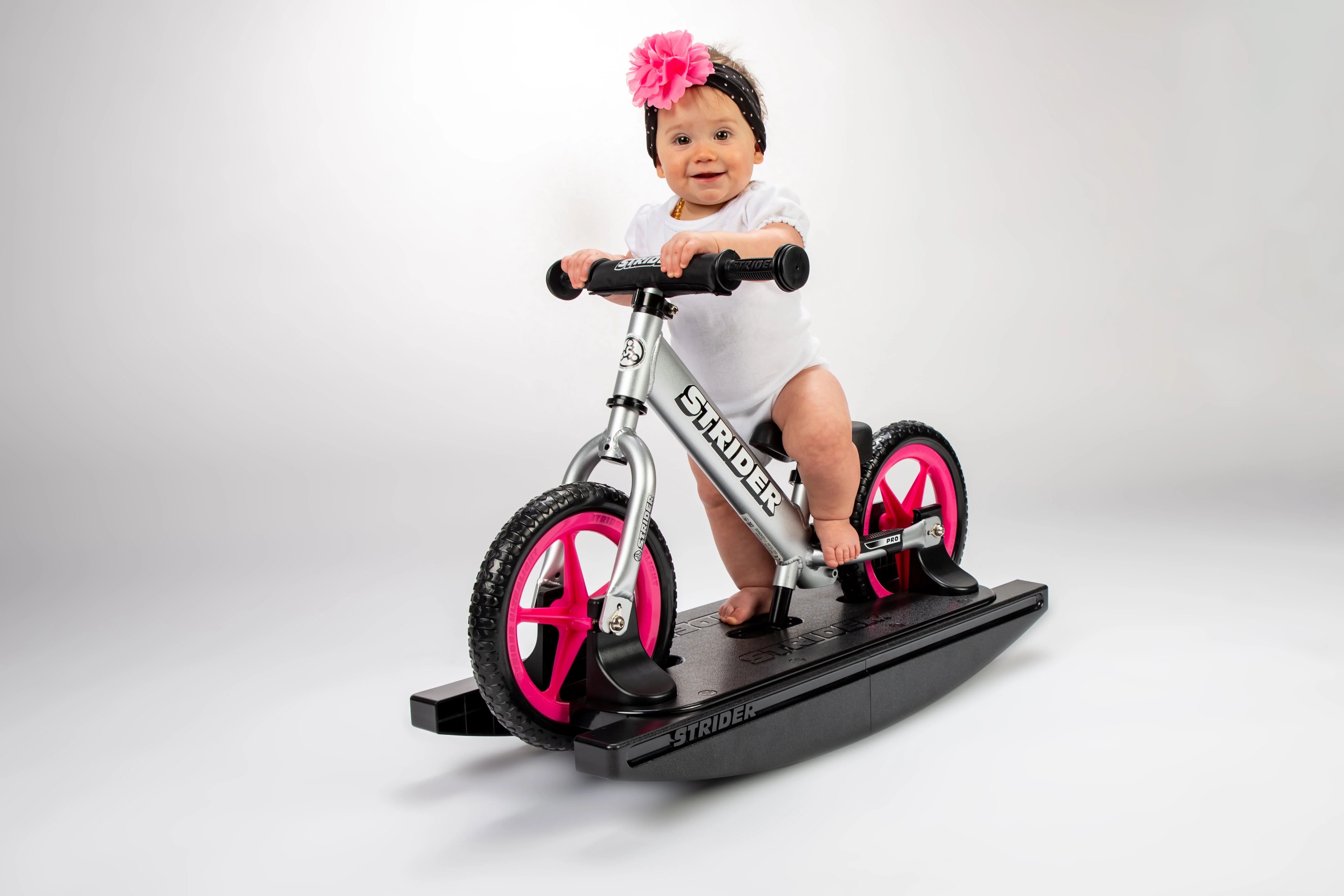 Strider - 12 Pro 2-in-1 Rocking Balance Bike, Ages 6 months to 5 Years - Silver - Image 6