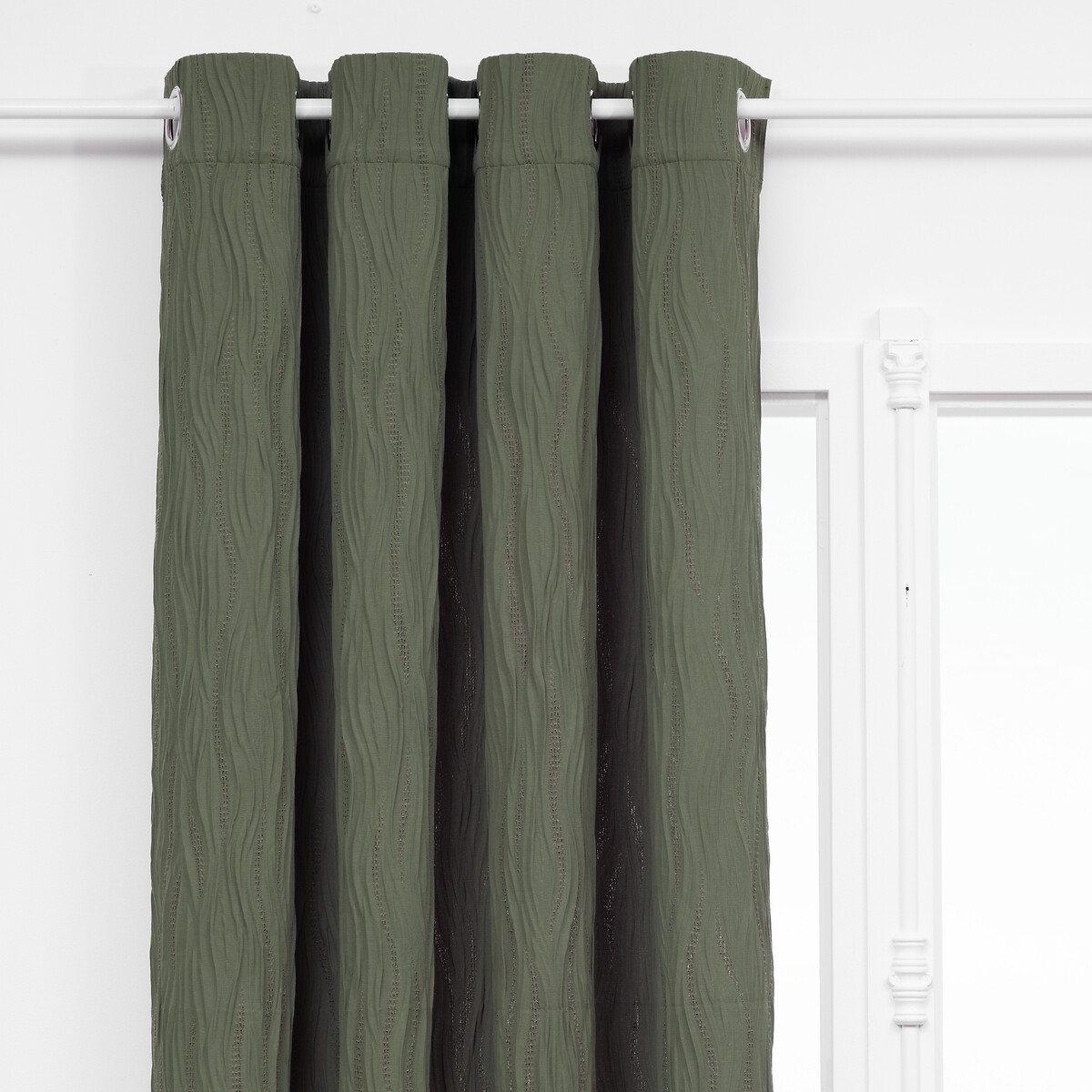 Pleated curtain "Maely" Khaki Green, 135x260 cm
