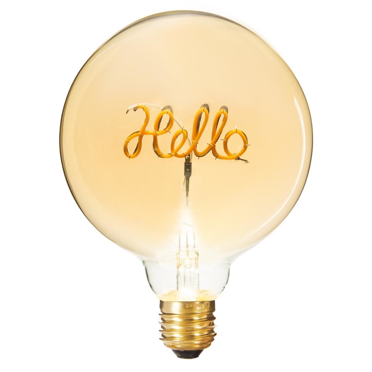 LED bulb "Hello" Amber Hello, D.13 cm, E27