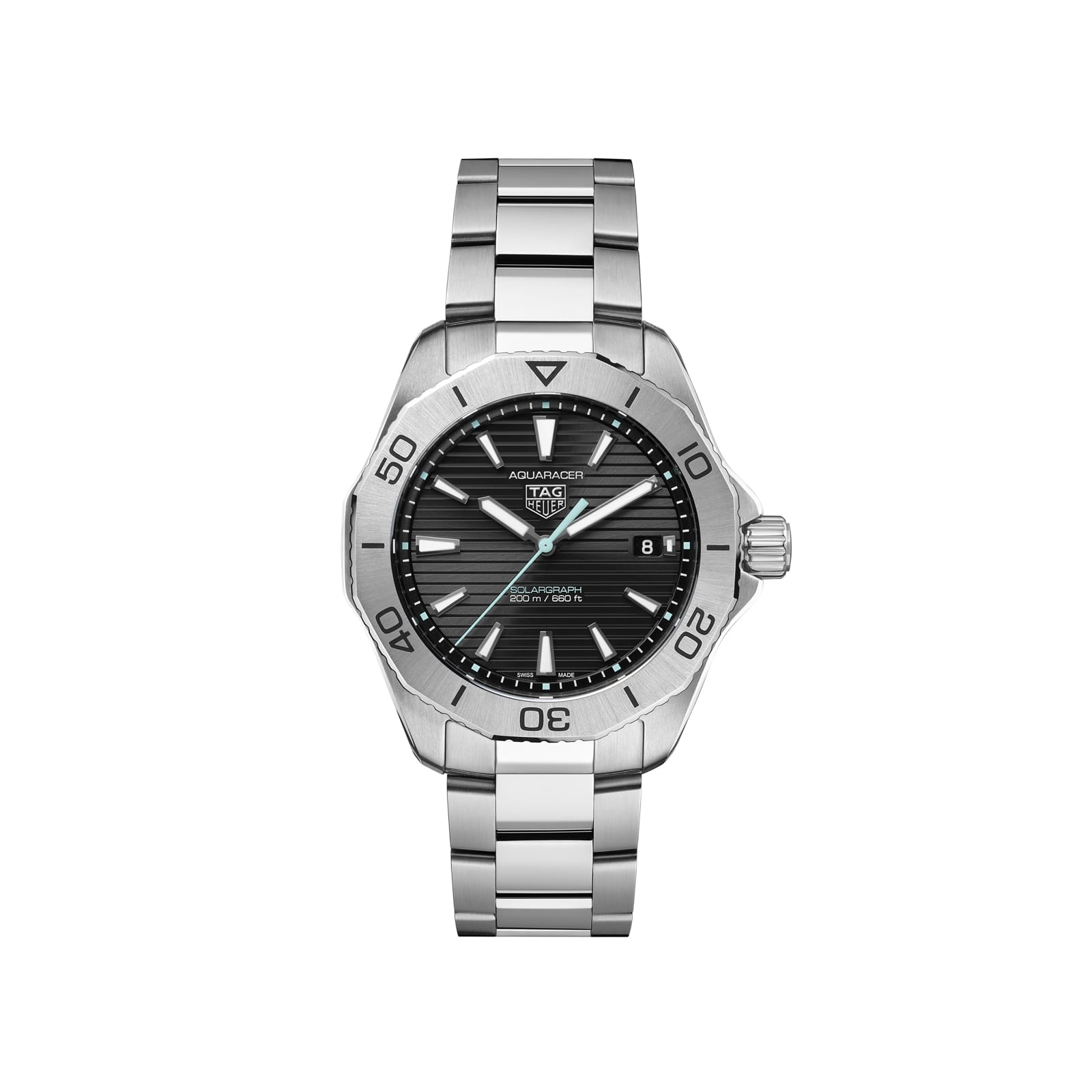 TAG Heuer Replica Watch Aquaracer Professional 200 Solargraph Solar Quartz 40 mm Steel(1:1 replica) - Top club