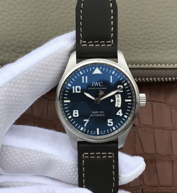 Replica IWC XF Mark XVII Le Petit Prince Blue Dial Leather Strap A2892 - Top club