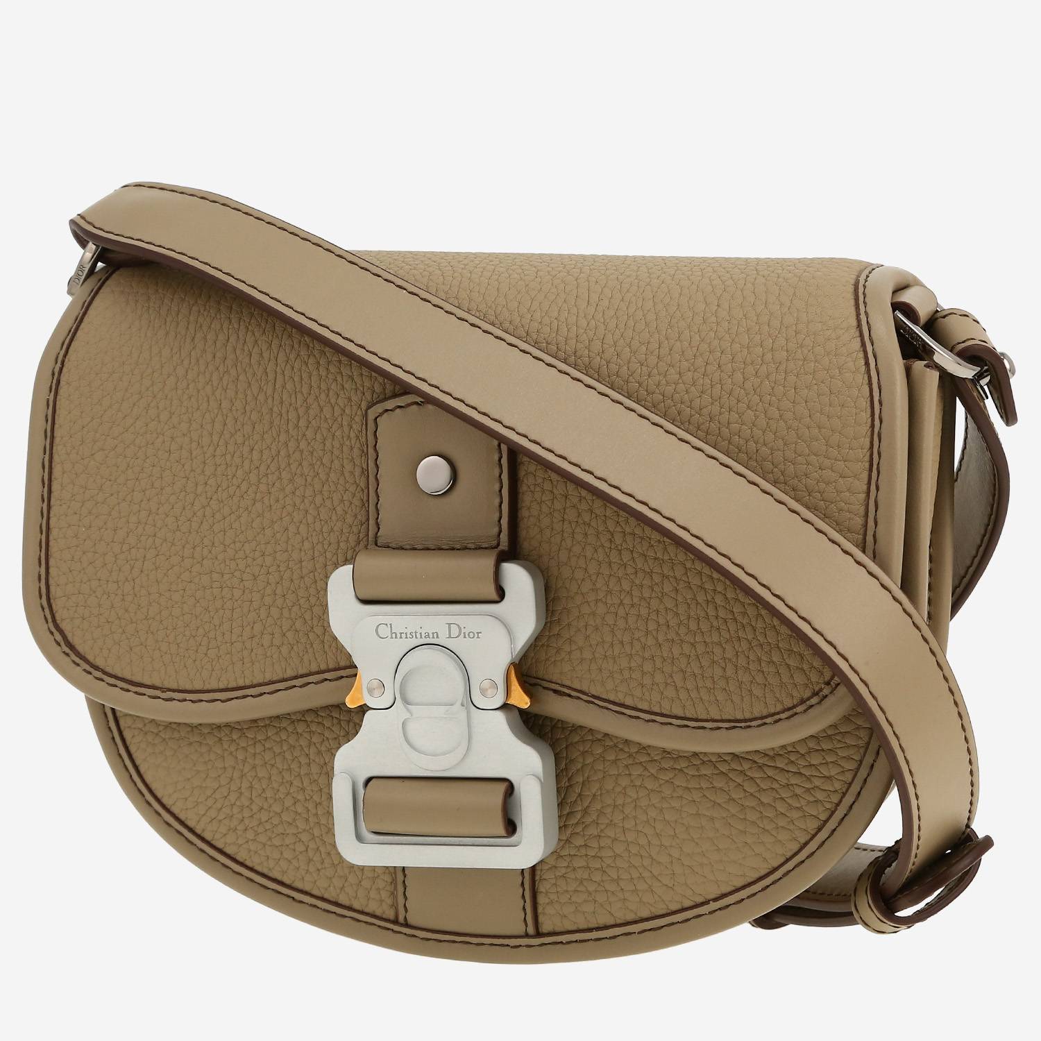 Dior Gallop shoulder bag in taupe grained leather