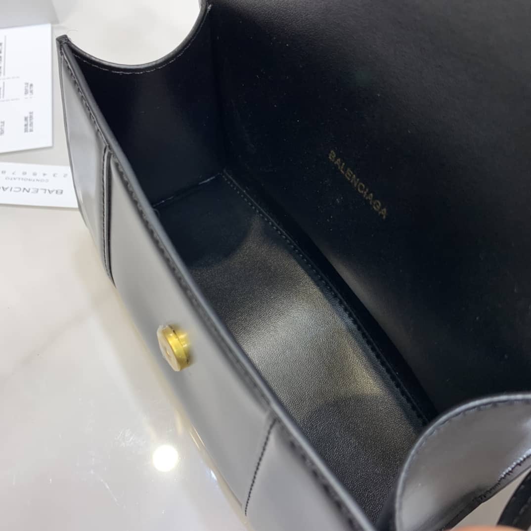 Balenciaga Hourglass Leather Top Handle Replica Bag - Replicaclubs