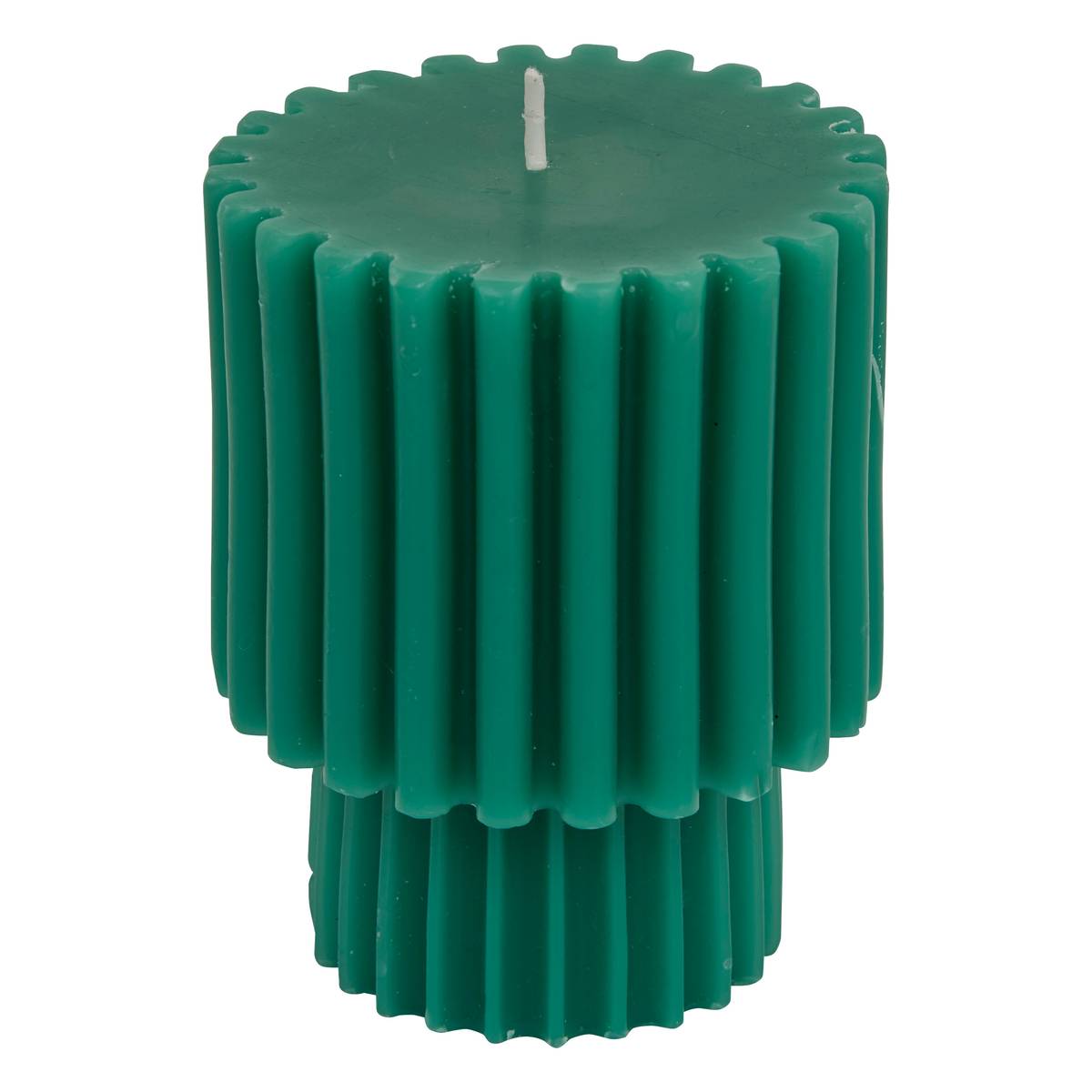 Decorative Candle "Flow" Green, 11cm