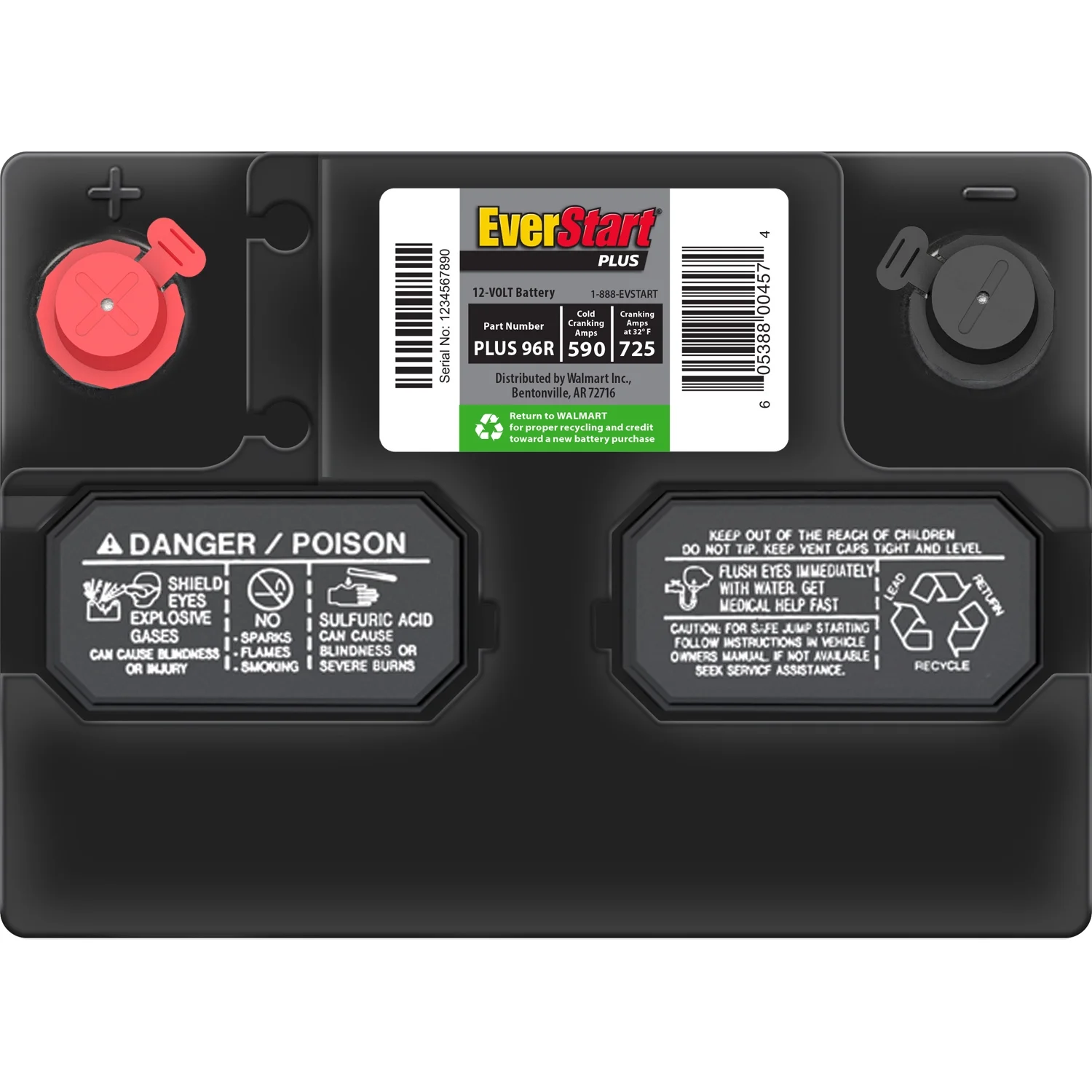 EverStart Plus Lead Acid Automotive Battery, Group Size 96R 12 Volt, 590 CCA - Image 6