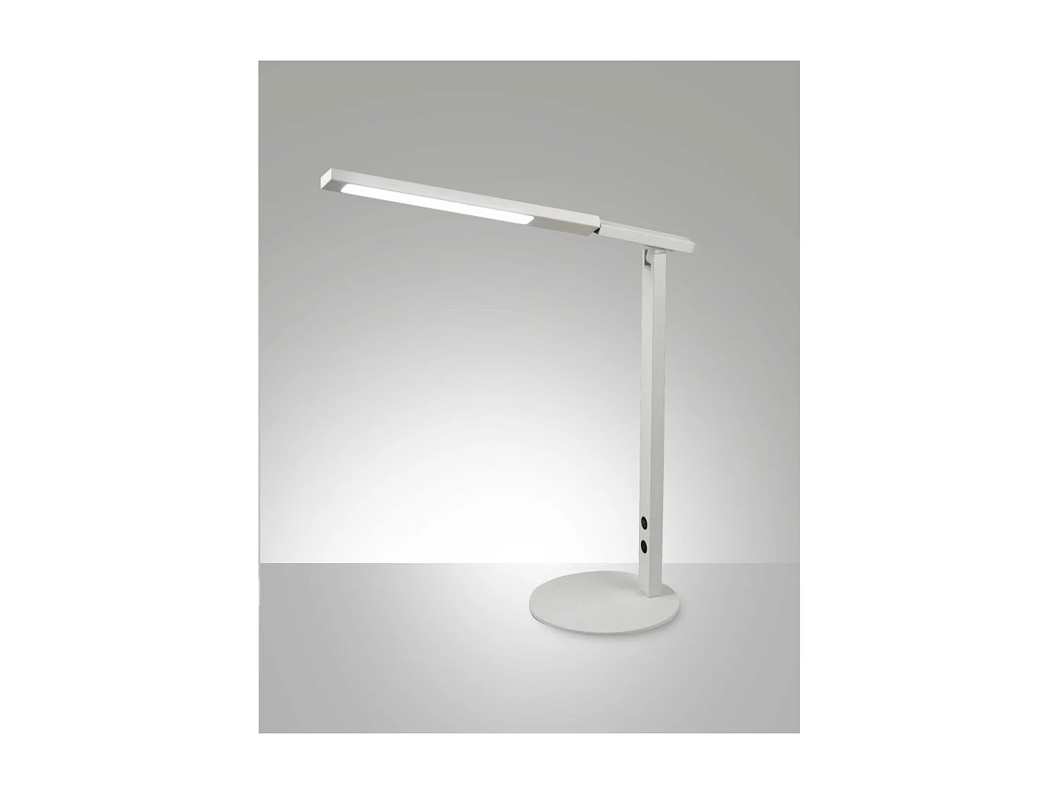 Idéal - Lampe de table blanche Fabas Luce - LED 10W intégrée, tactile, dimmable, CCT (3000K 4000K 5000K 6000K)