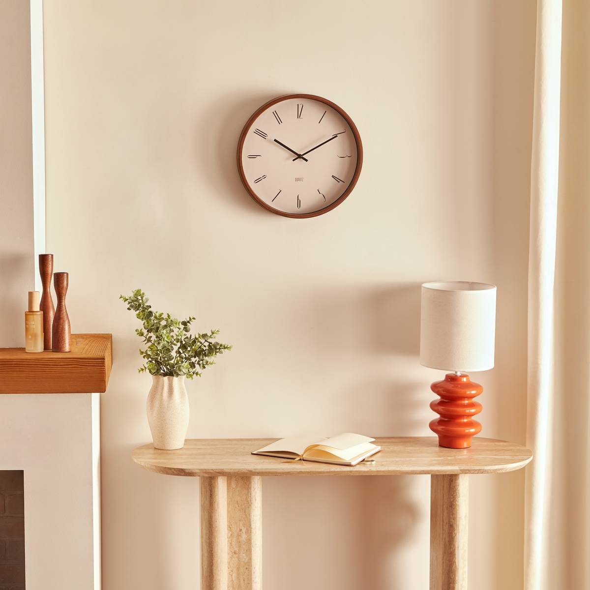Clock "Bratislav" White, D.35 cm
