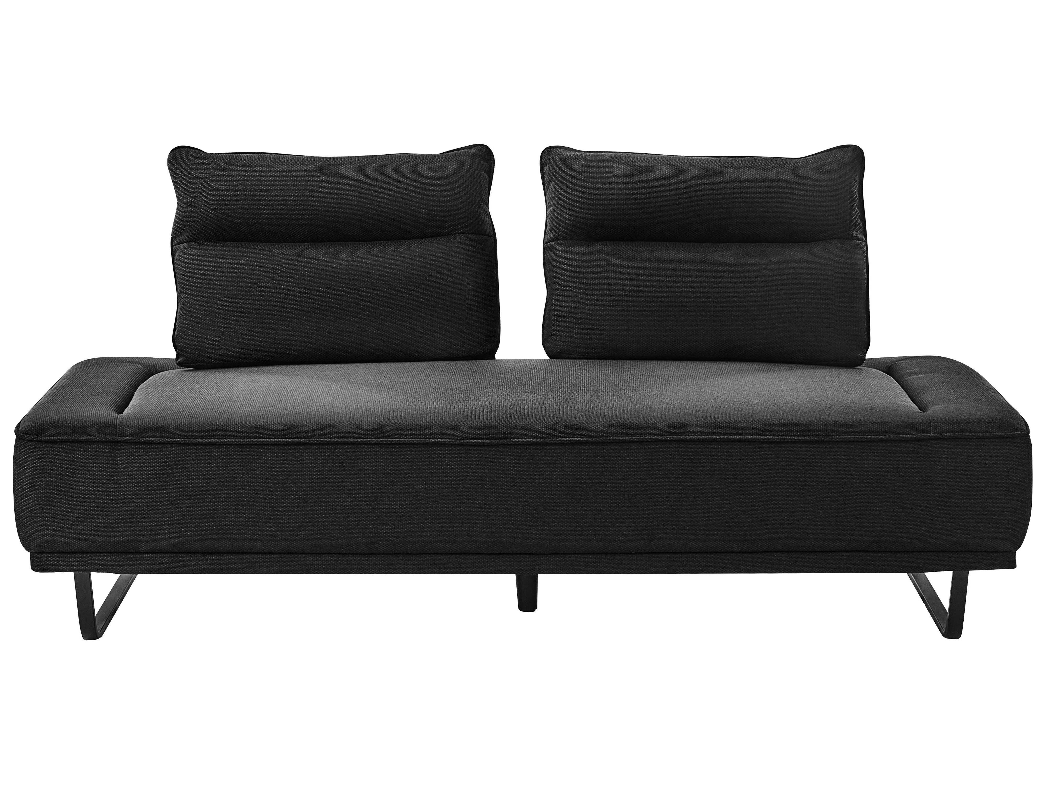 Sofa 3 Seater FAXEN Fabric Black