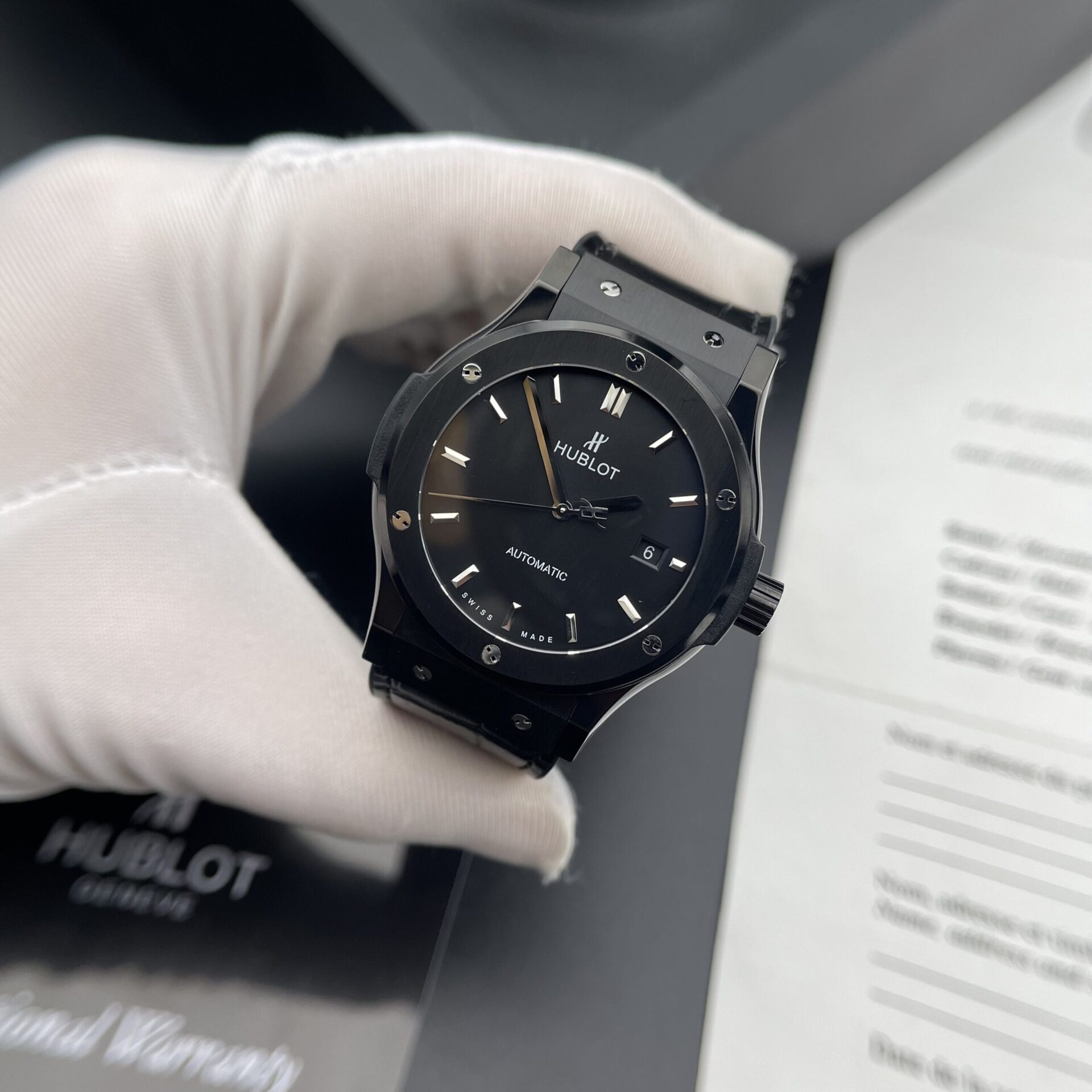 Hublot Classic Fusion Ceramic Clone Watch Black Dial HB Factory 42mm - Top club