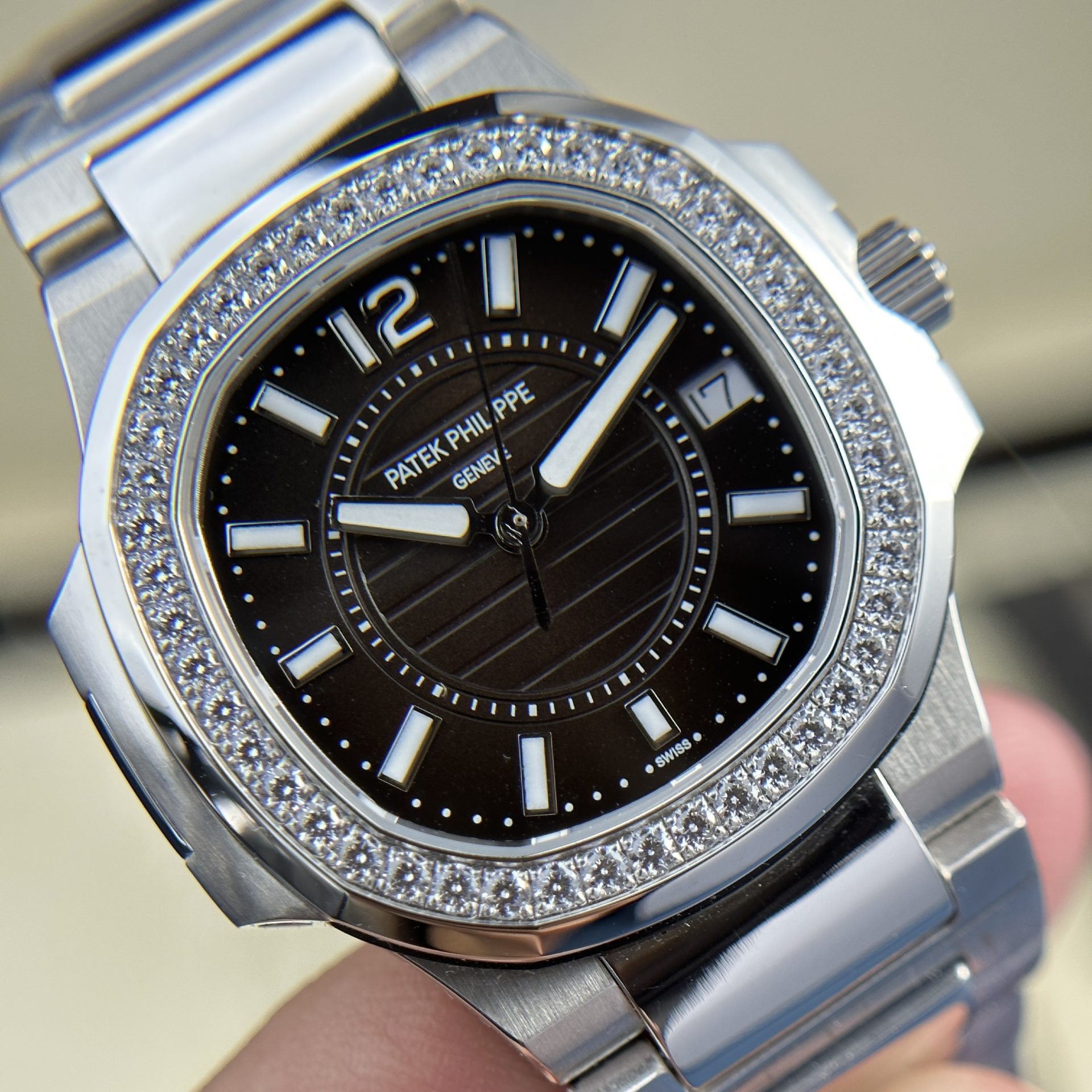 Patek Philippe Replica Watches Nautilus 7010 Womens Black Dial 32mm - Top club