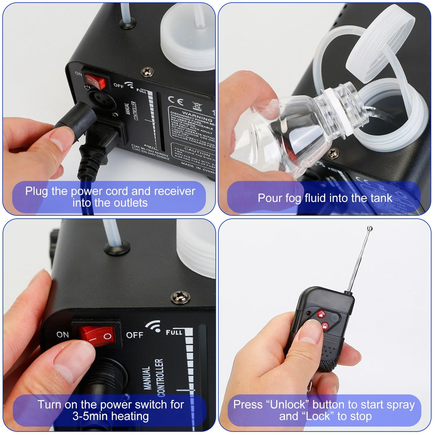 400W Fog Machine RGB LED Party Club DJ Fogger Rapid Heating Remote Control Wedding Stage Smoke Machine - Image 6 400W Fog Machine RGB LED Party Club DJ Fogger Rapid Heating Remote Control Wedding Stage Smoke Machine - Image 6