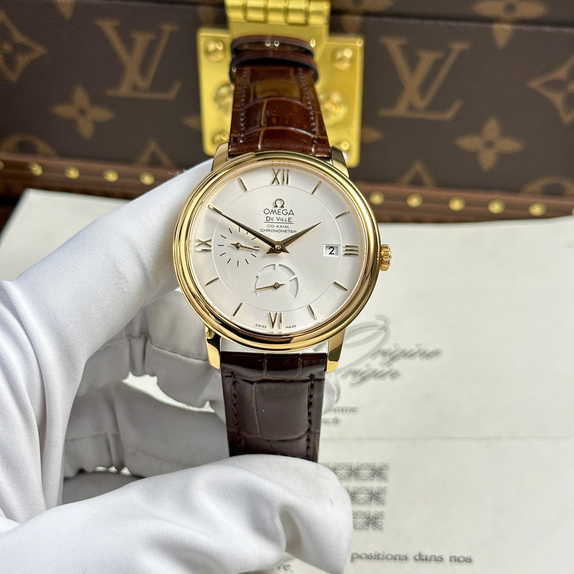 Omega De Ville Prestige Power Reserve Replica 11 Watch Leather Strap 39.5mm - Top club