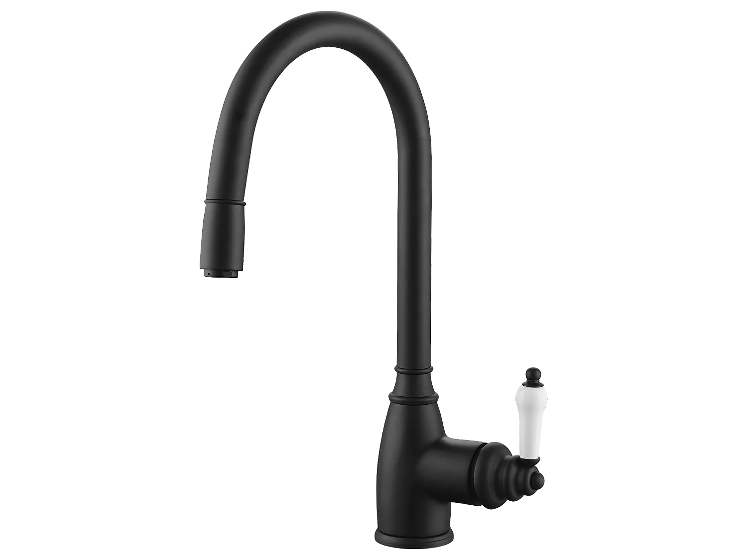 Ascott mitigeur évier à douchette extractible noir - Essebagno