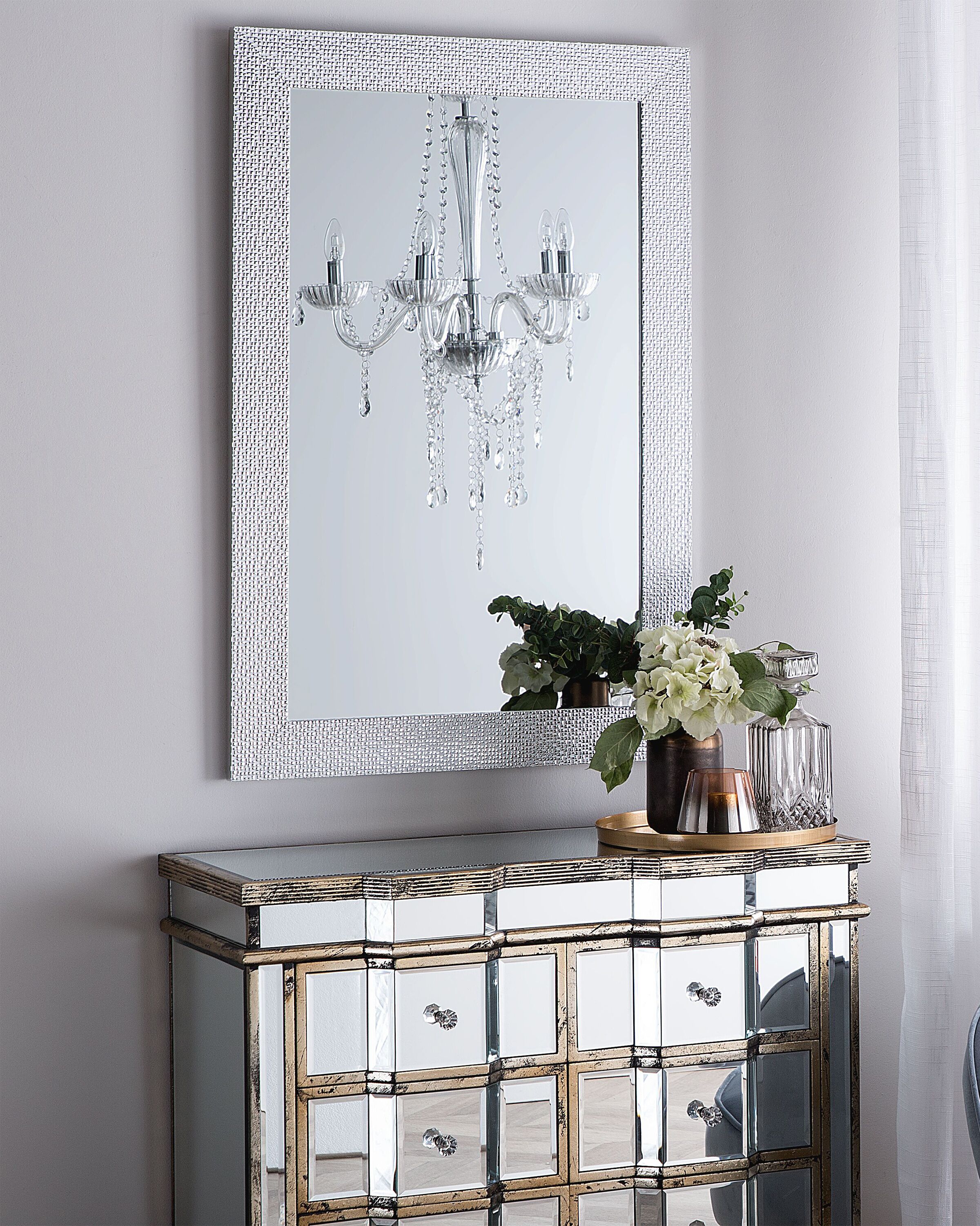 Wall Mirror MERVENT 61 cm 91 cm Silver