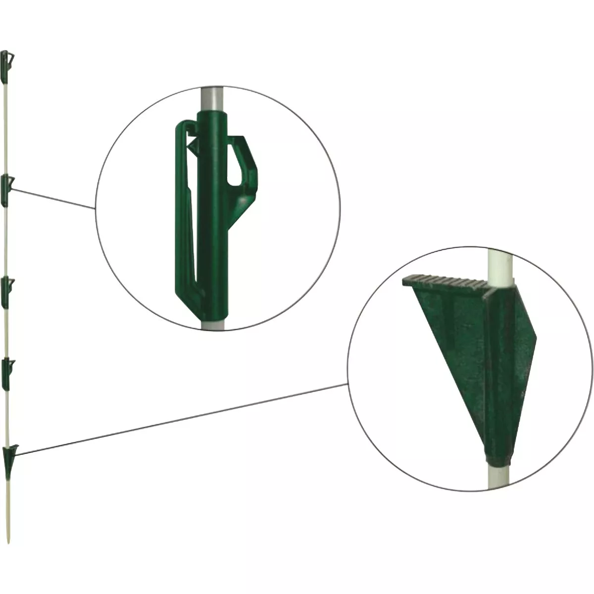 Dare 4 Ft. x 3/8 In. White Post with Step Plate
