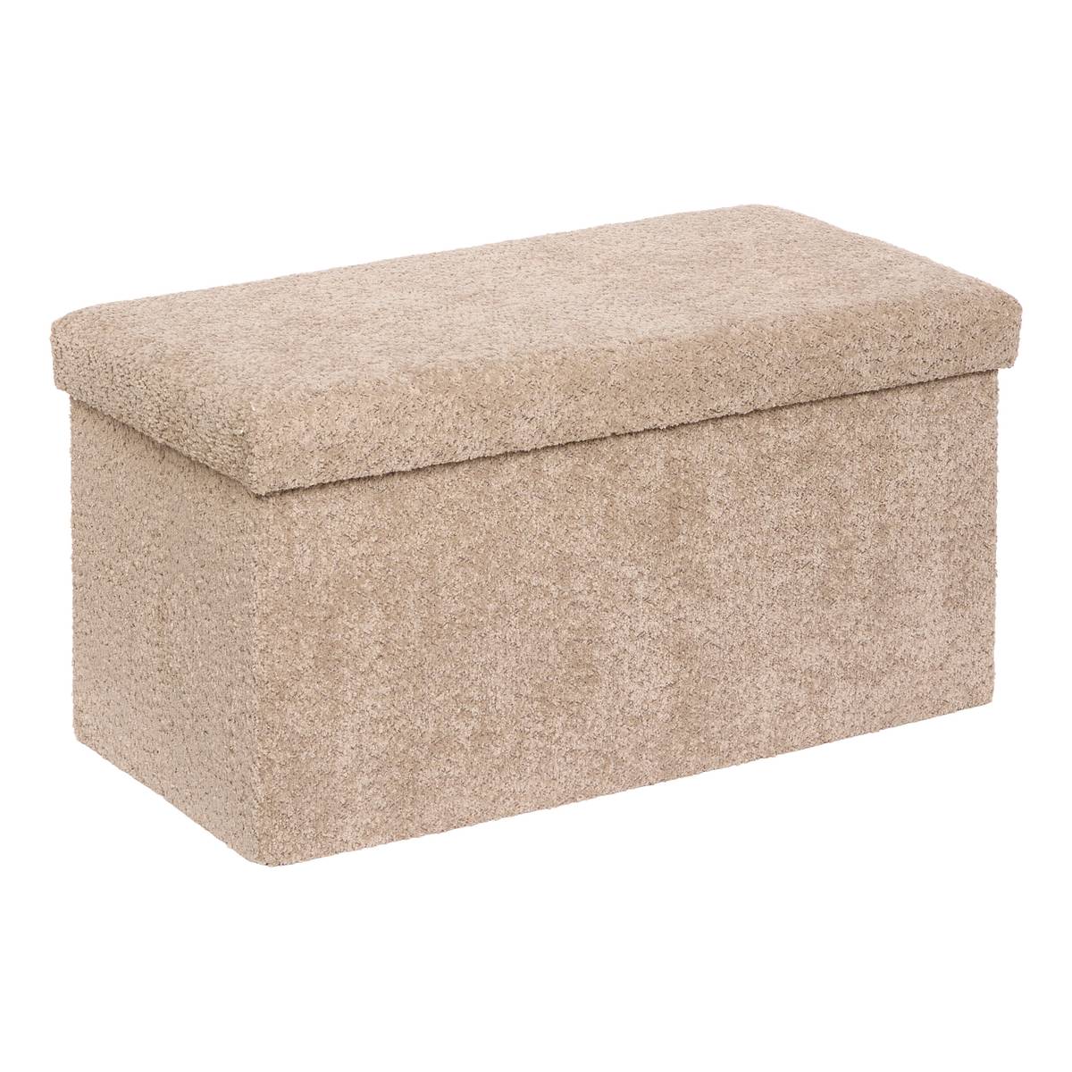 Folding double pouf "Soana" Beige, 76x38 cm