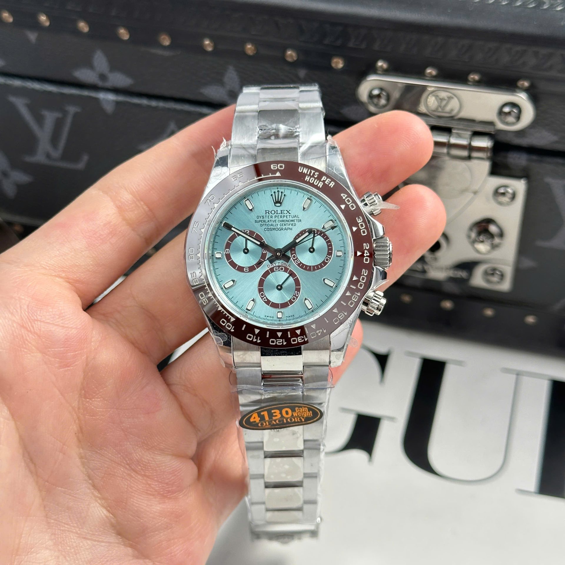 Rolex Daytona Ice Blue 116506 Best Replica Watches Refined Weight 180 Grams QF Factory 40mm - Elite Watch Atelier