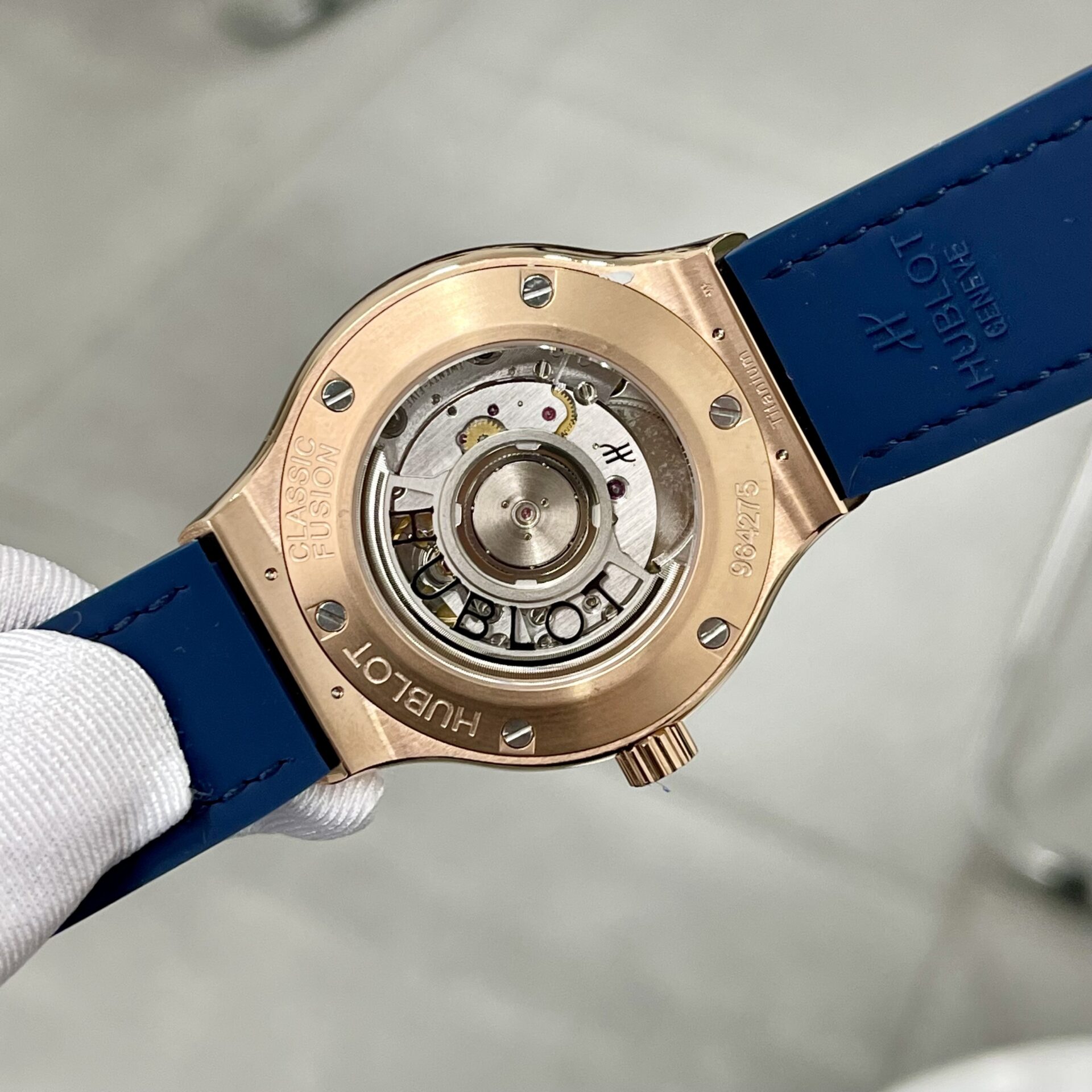 Hublot Classic Fusion King Gold Blue Replica Watch HB Factory 38mm - Top club