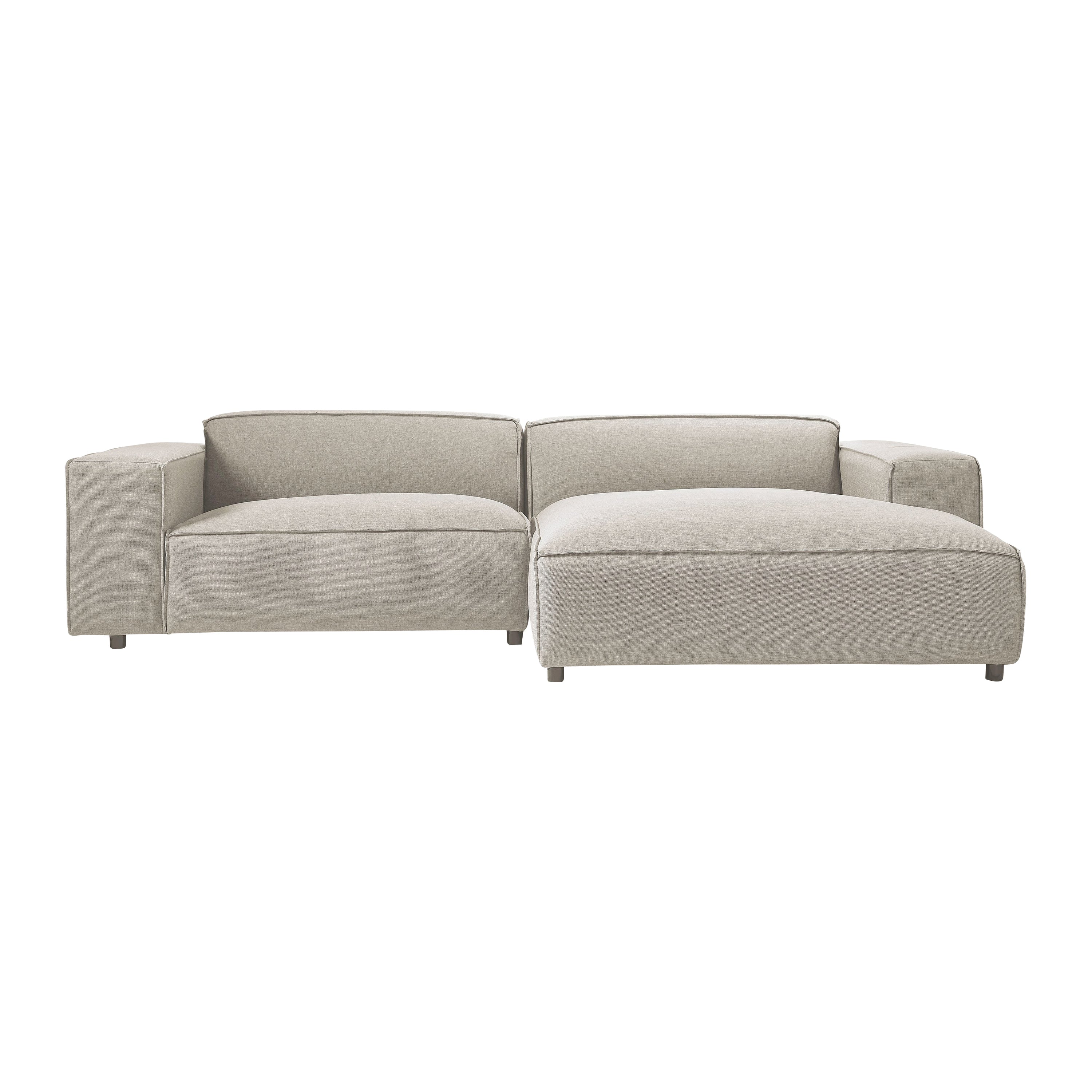 Blokker Chunky Hoekbank met Chaise Longue Rechts - Beige