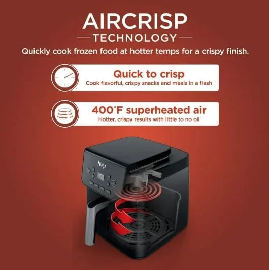 Restored Ninja Air Fryer Pro XL 6.5-QT Basket Air Fryer, 4-in-1 Functionality, Air Crisp Technology, Nonstick, Black (Refurbished) - Image 2