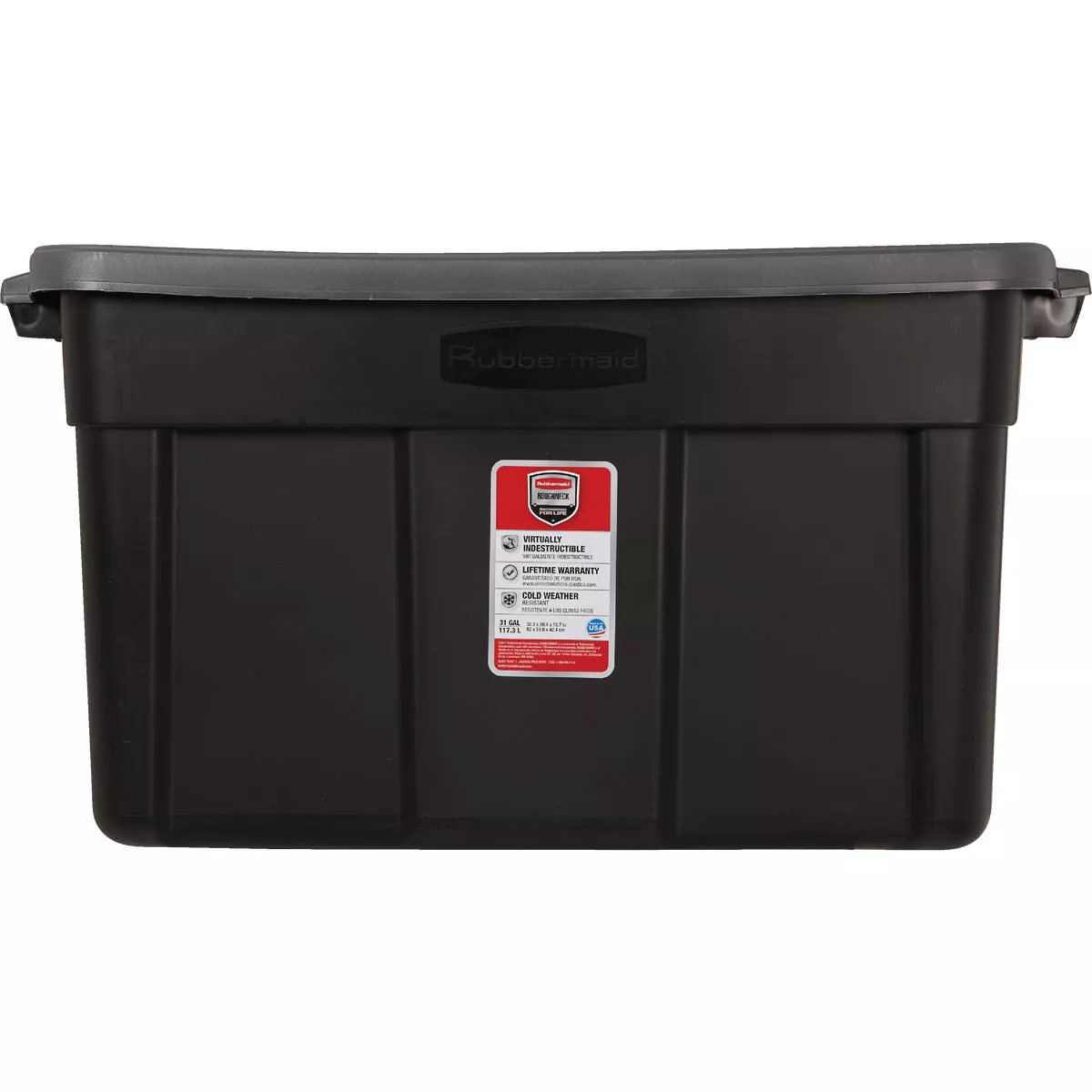 Rubbermaid Roughneck 31 Gal. Dark Indigo Metallic Tote and Lid