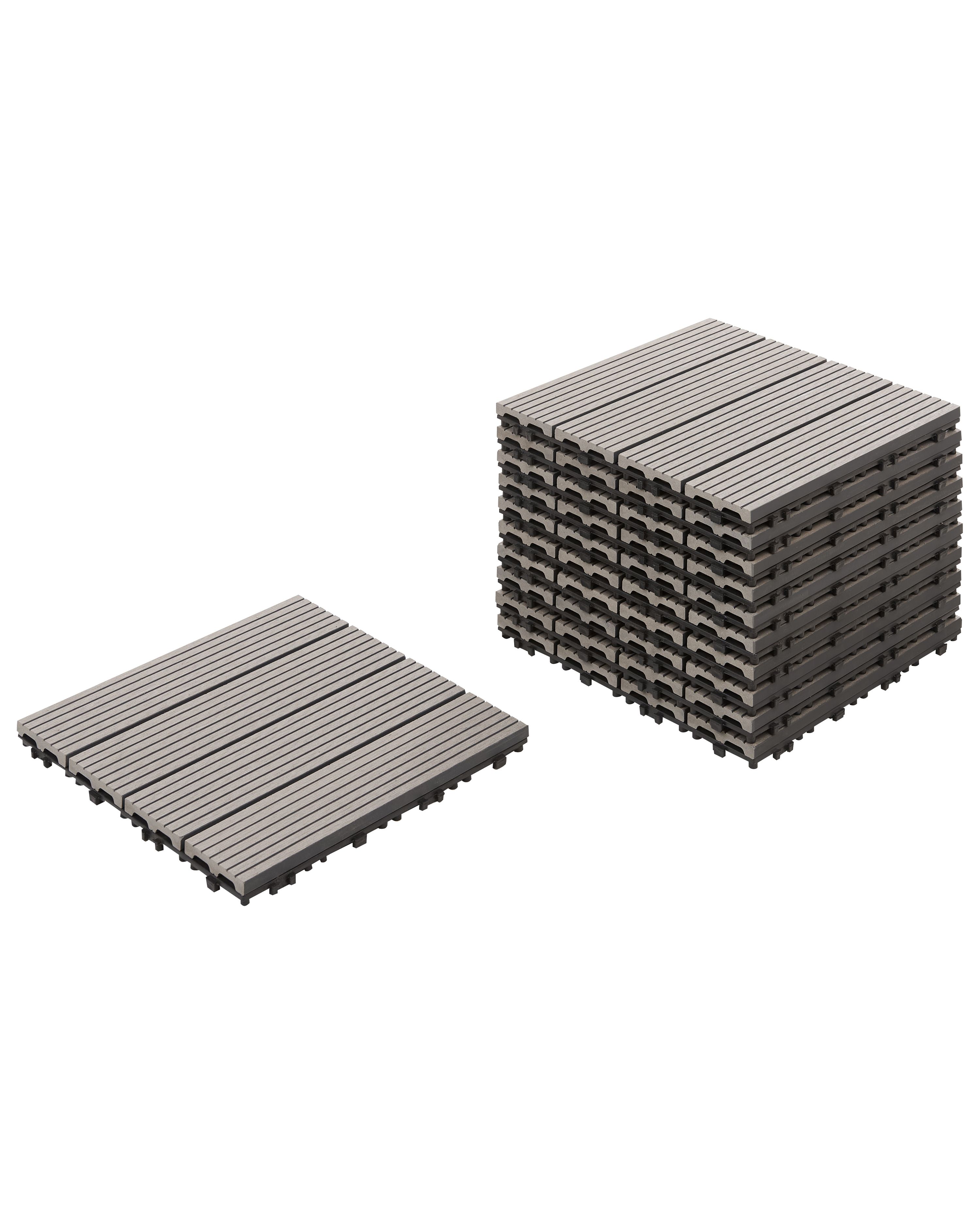 Outdoor Flooring ATELETA Wood-Plastic Composite (WPC) Grey