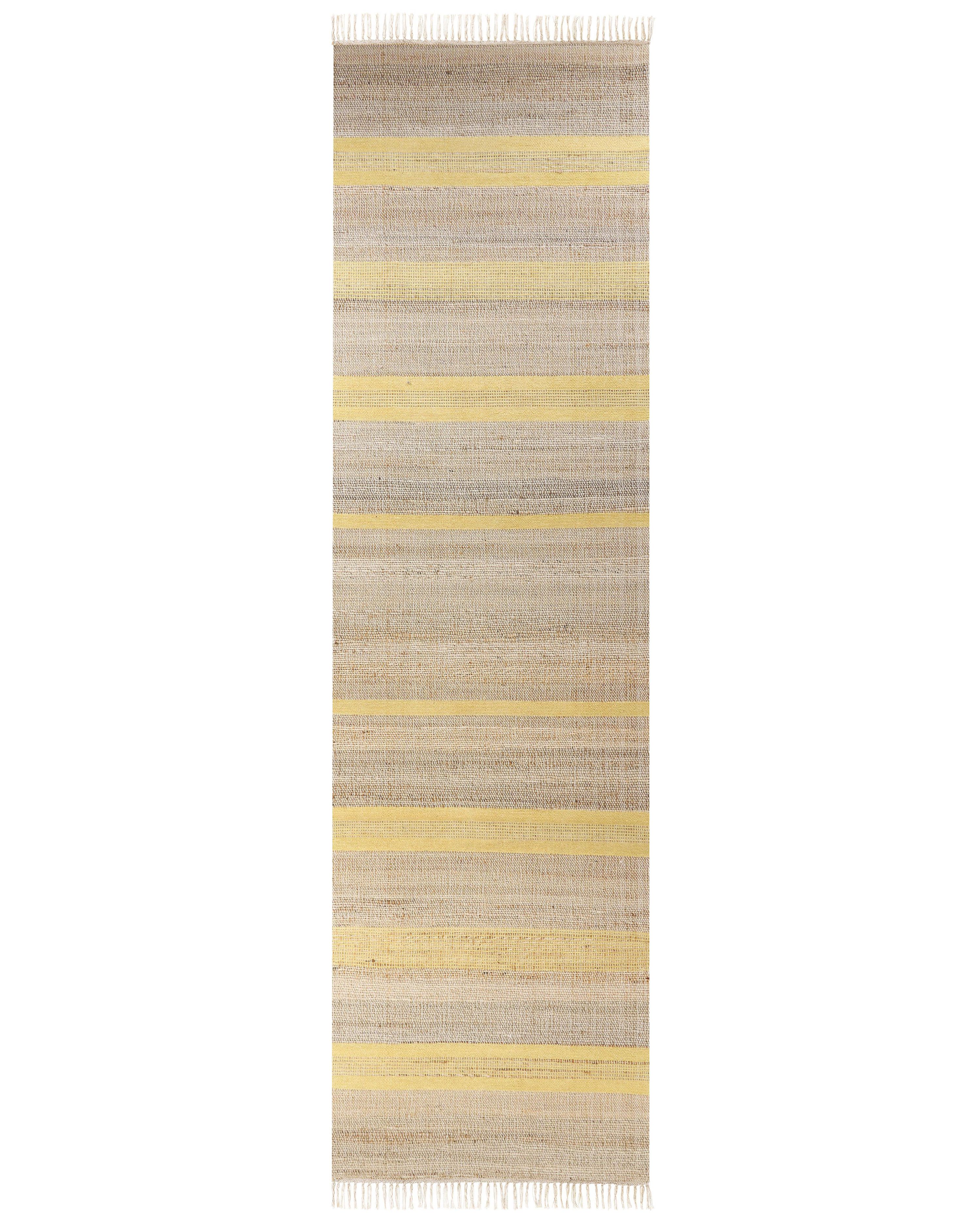 Rug TALPUR Yellow 80 x 300 cm Jute
