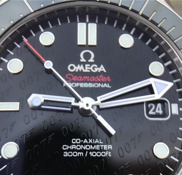 Replica Omega Seamaster 300M Chronometer SS  007  Limited Edition SS Bracelet A2824 - Top club