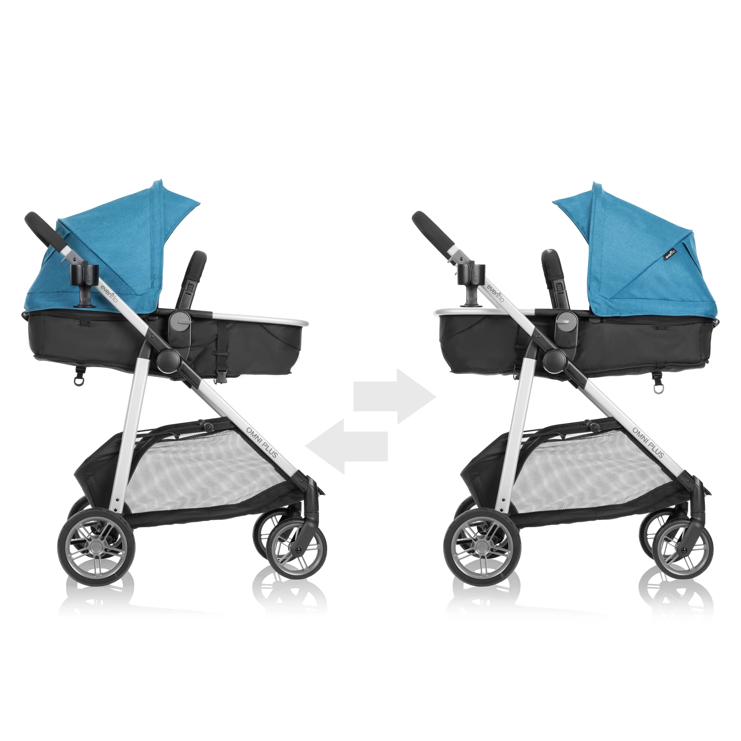 Evenflo Omni Plus Modular Travel System with LiteMax Sport Infant Car Seat, Mylar Gray, Unisex - Image 34