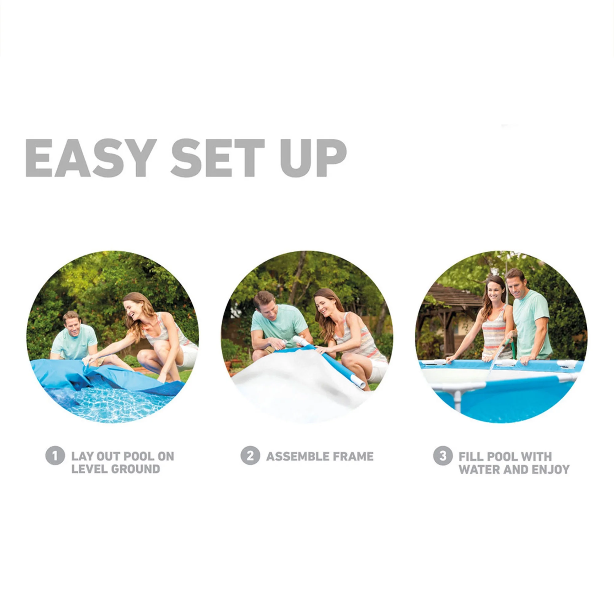 INTEX Round Metal Frame 10ft x 30in Above Ground Swimming Pool Set, Blue - Image 18